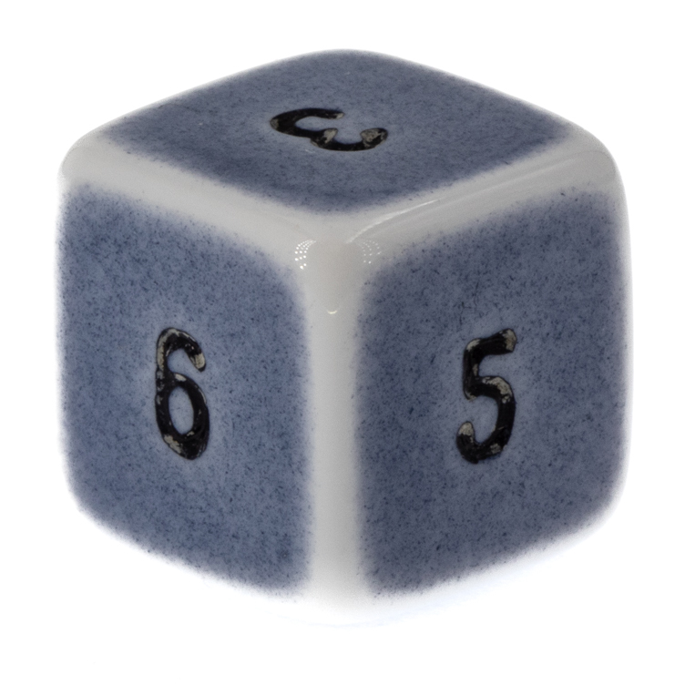 W6 Würfel in Porzelan pink Satt