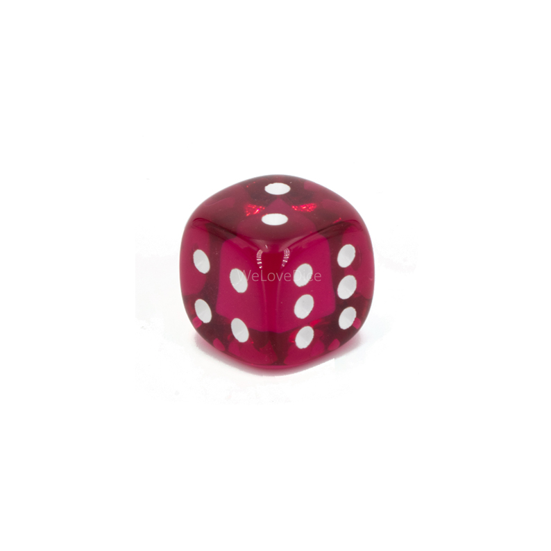 10mm Würfel in himmber sorbet / Weiß Transparent