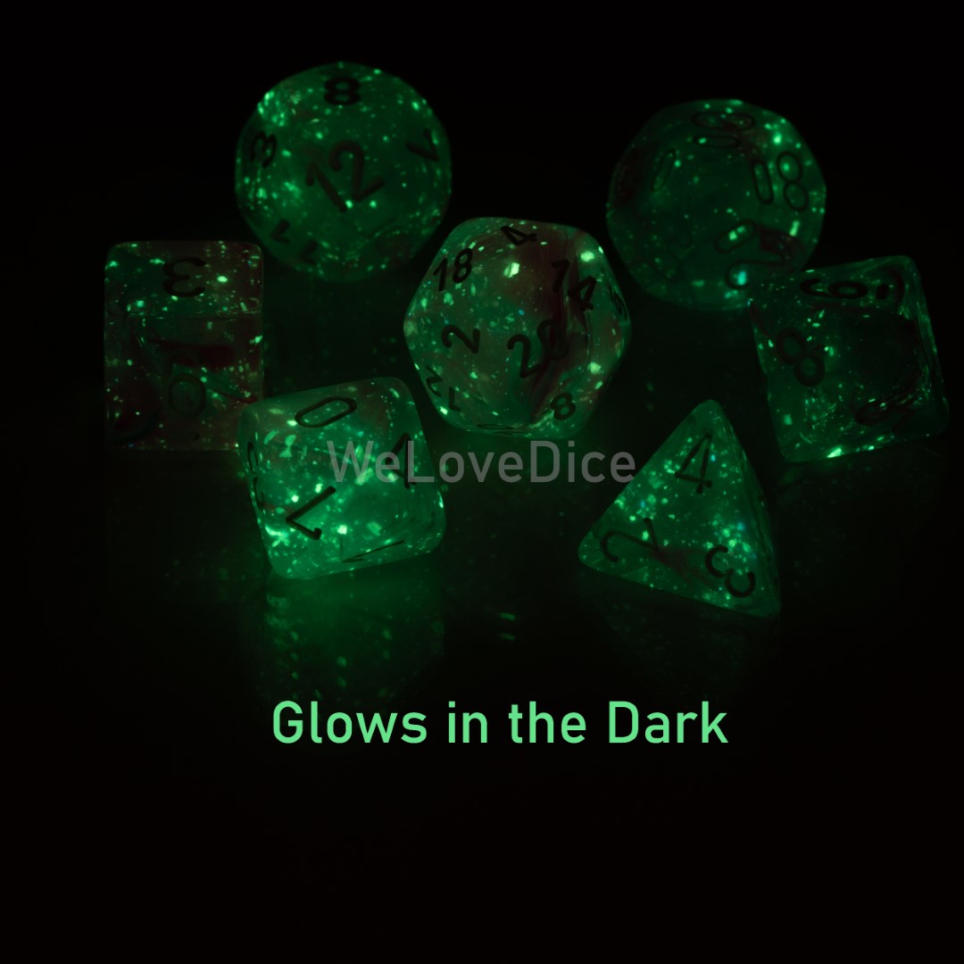 Nebula® Polyhedral Wisteria / weiß 7-Würfel Set