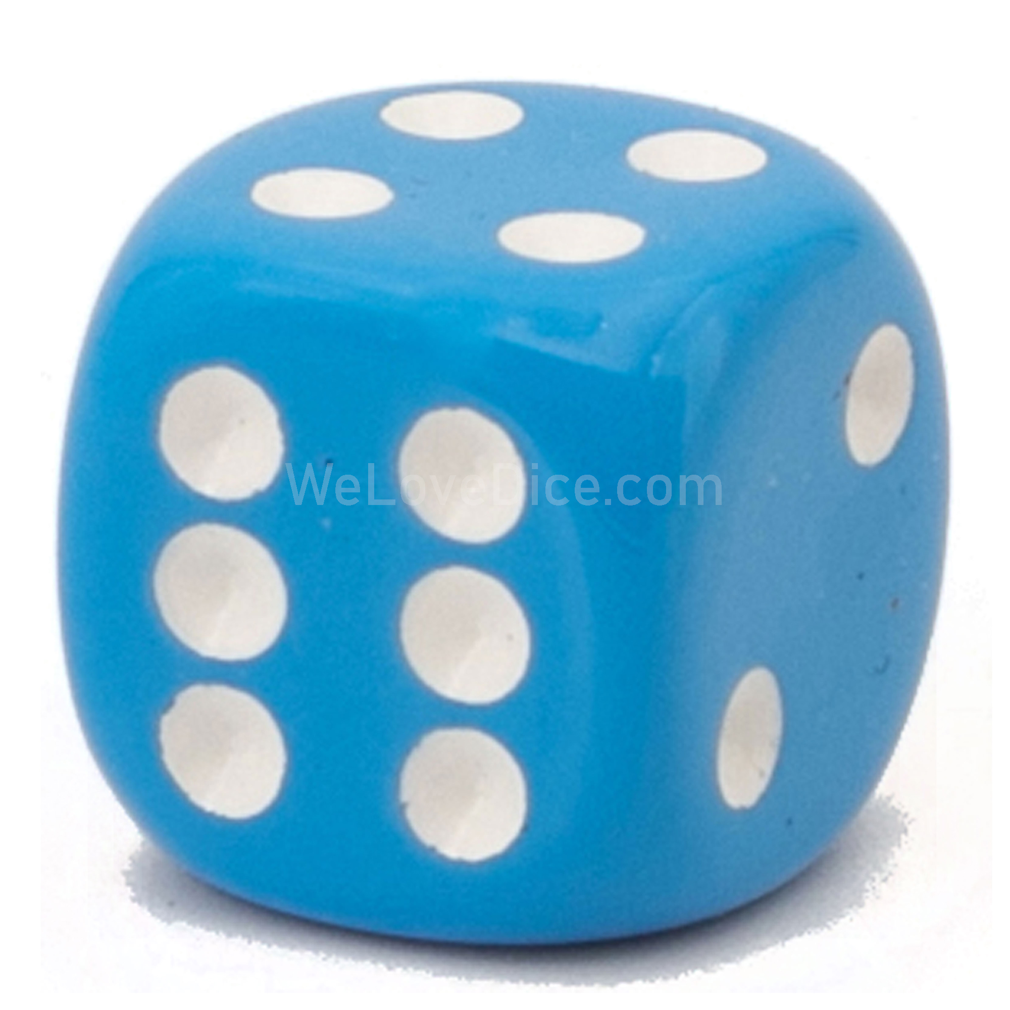 50mm Würfel in hellblau / weiß Satt