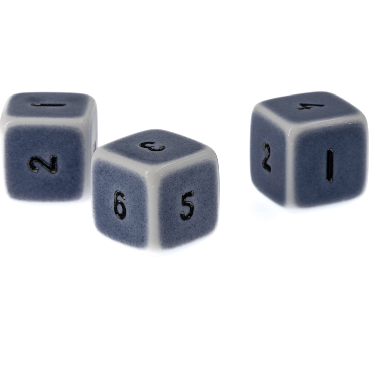 W6 Würfel in Porzelan pink Satt