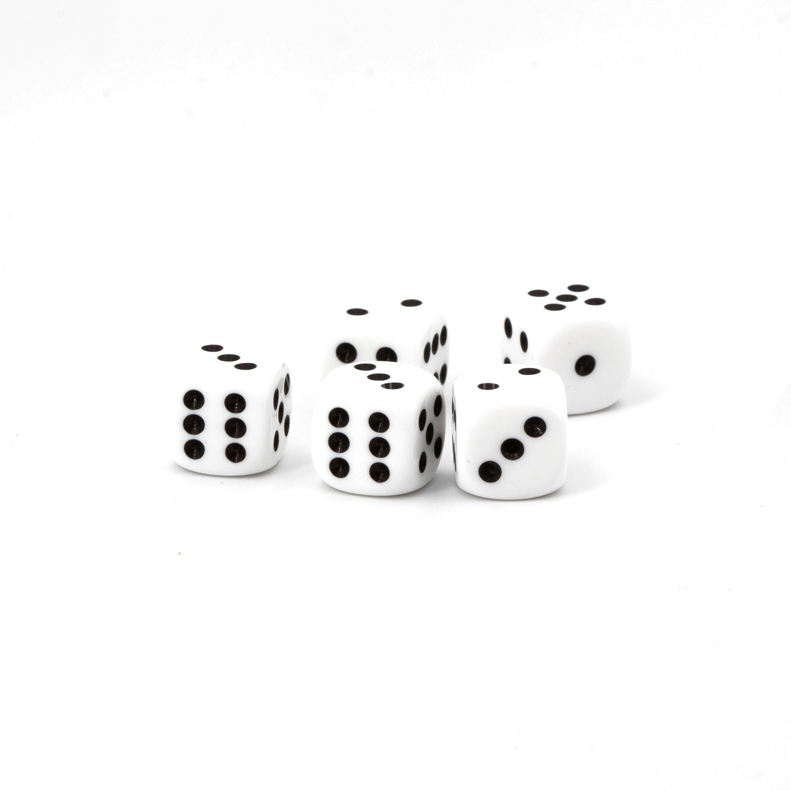 50mm Würfel in weiss / schwarz Satt