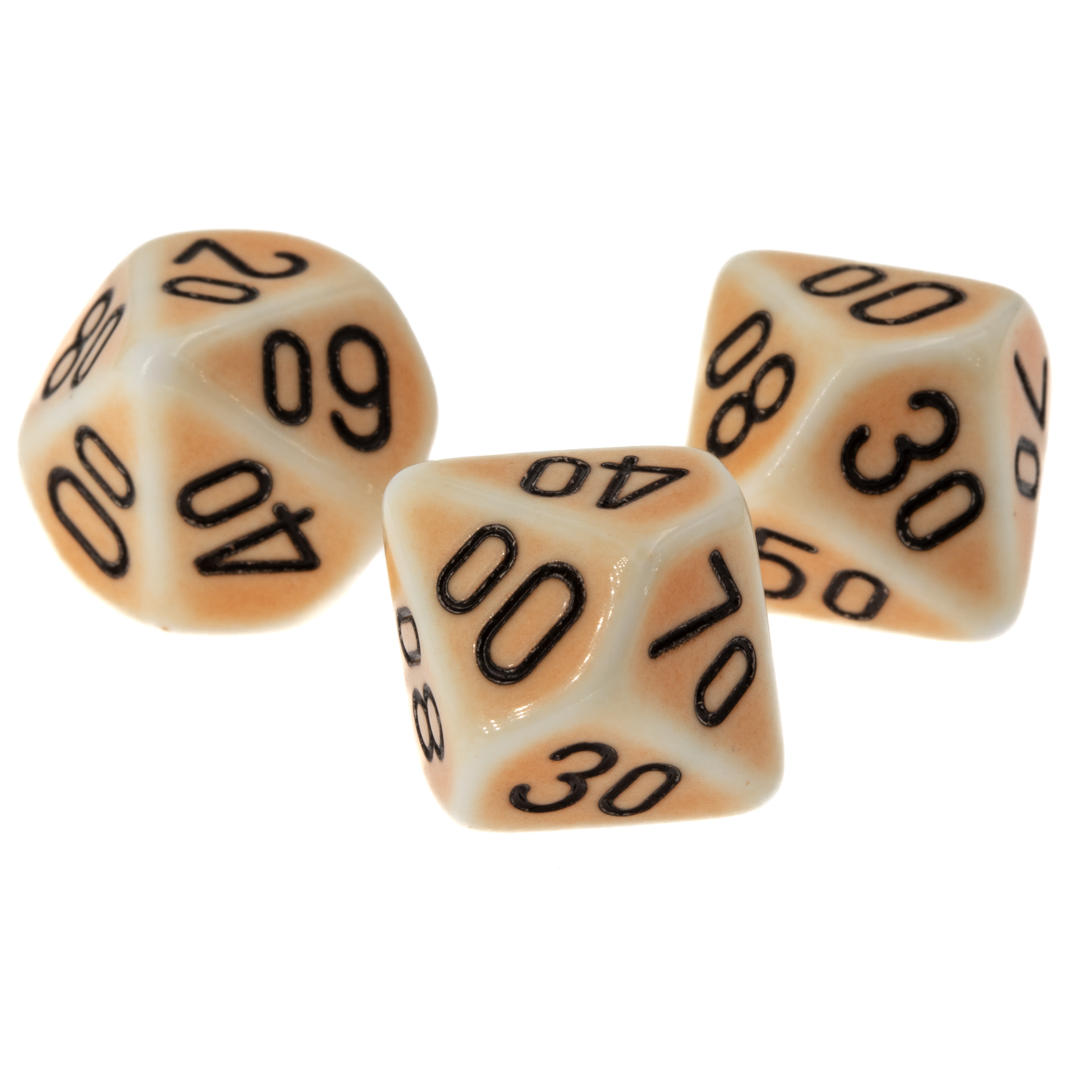 W% Würfel in orange / schwarz Satt