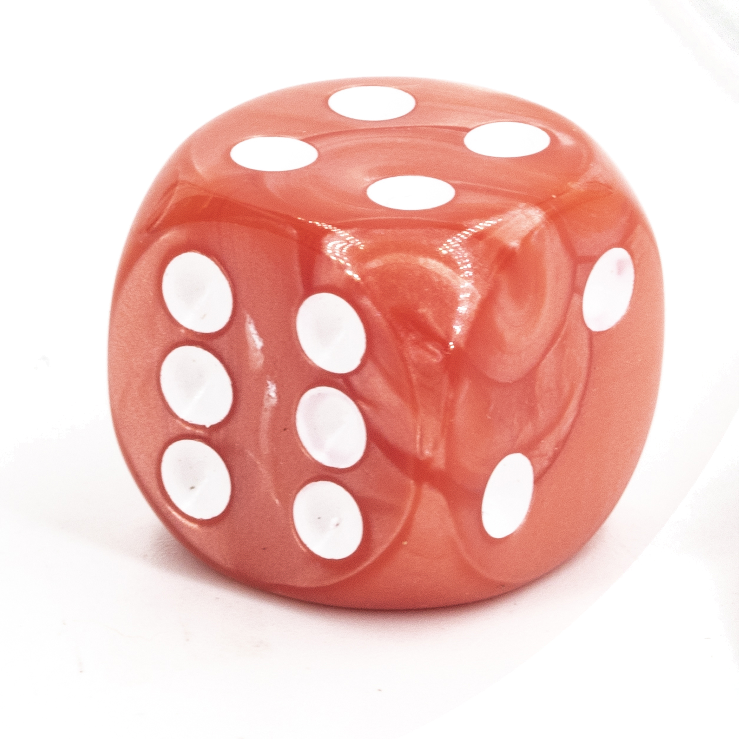 10mm Würfel in rot / weiß Seide