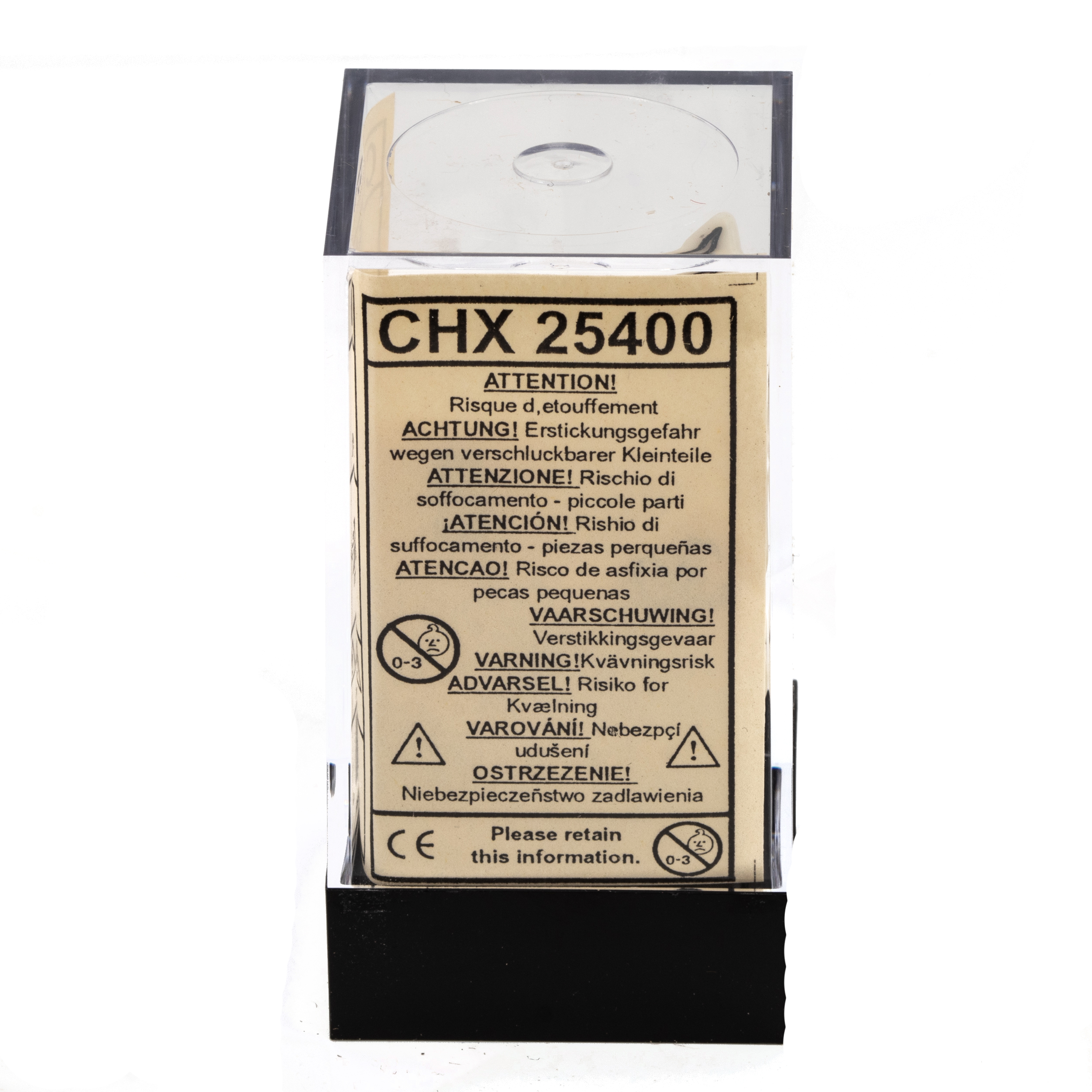 Satt Polyhedral elfenbein / schwarz 7-Würfel Set