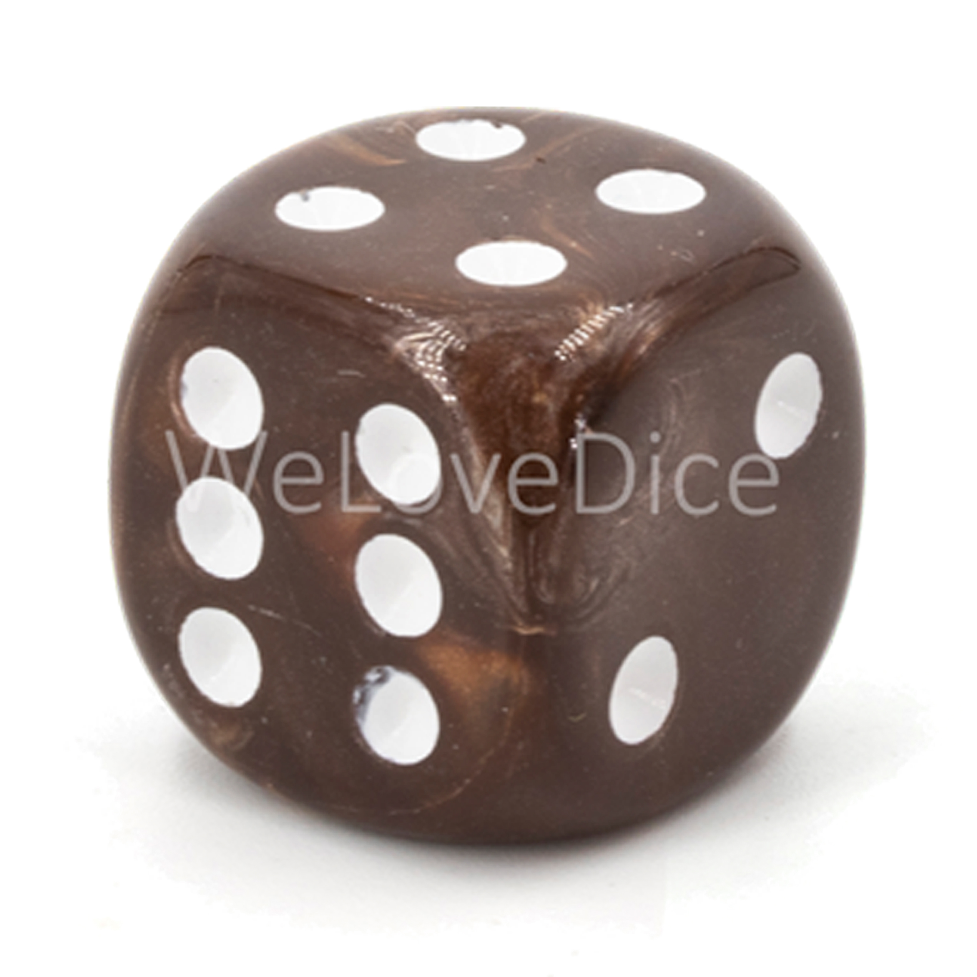 35mm Würfel in braun / weiß Seide