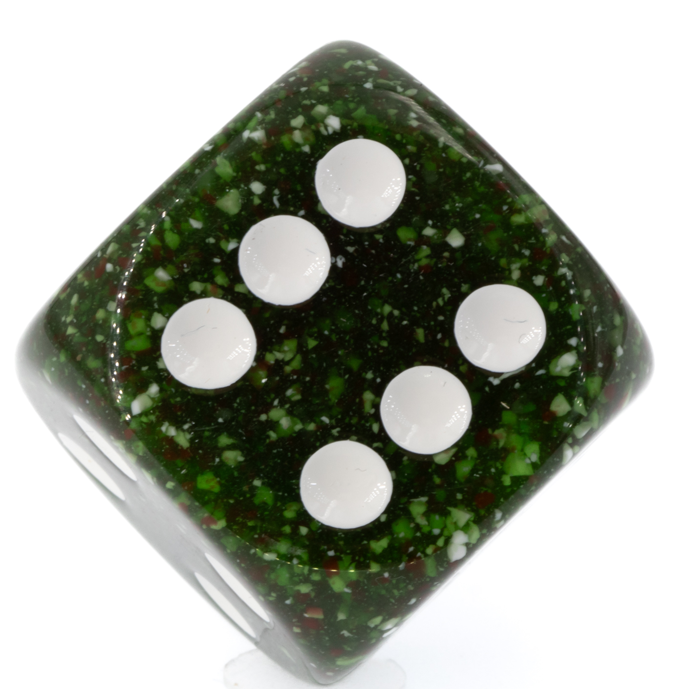 35mm Würfel in grün gesprenkelt Marmor