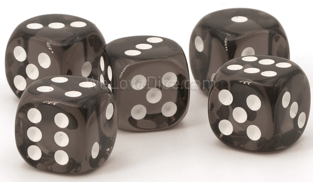 10mm Würfel in grau / weiß Transparent