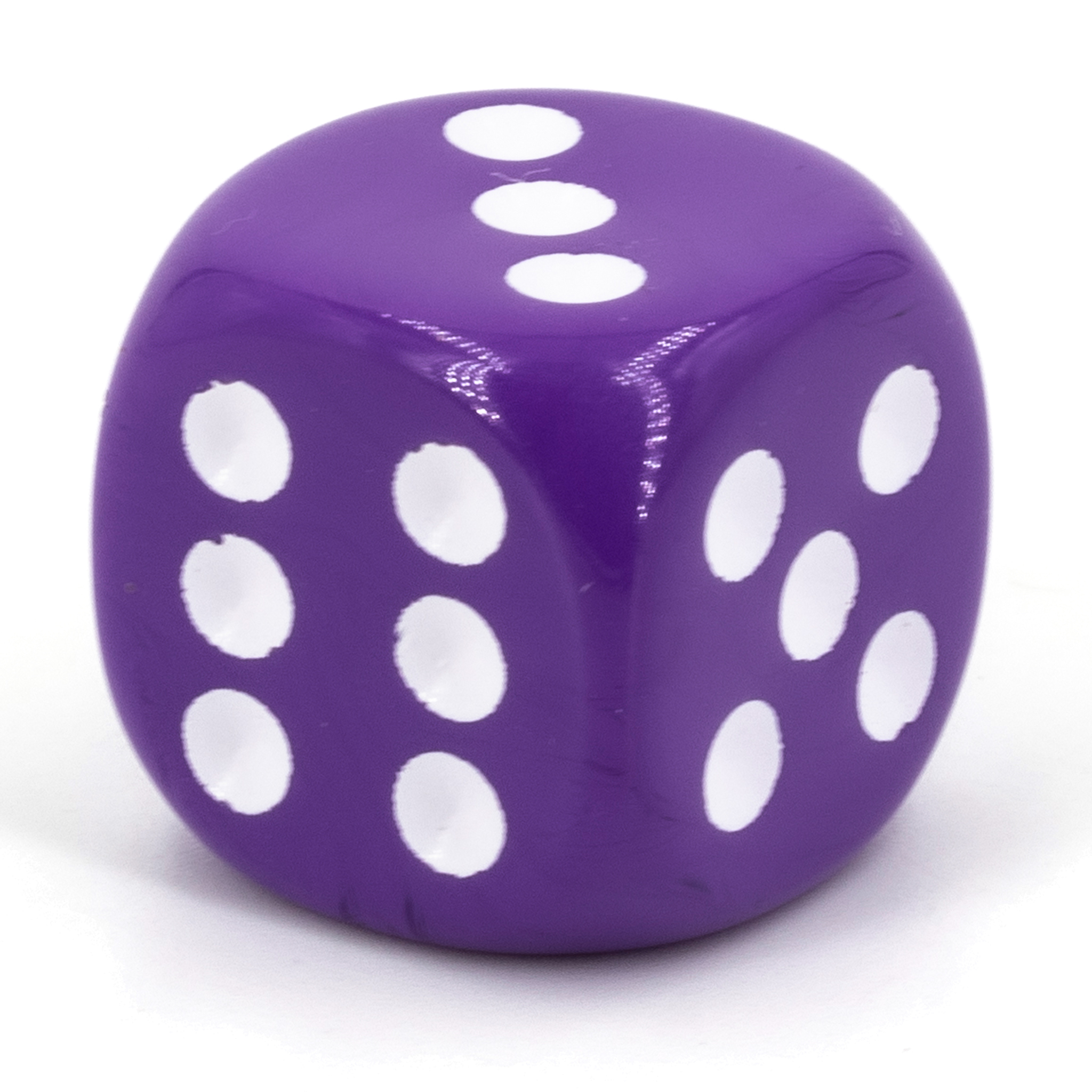 35mm Würfel in lila / weiß Satt