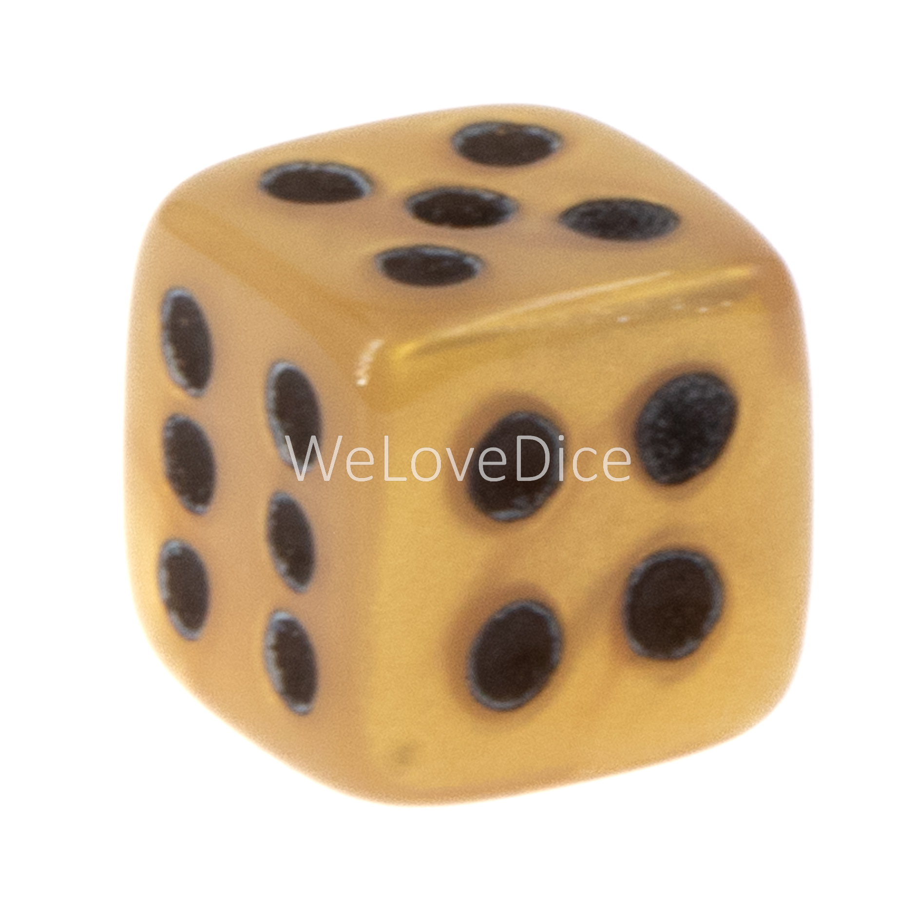 7mm Würfel in goldfarben / schwarz Seide