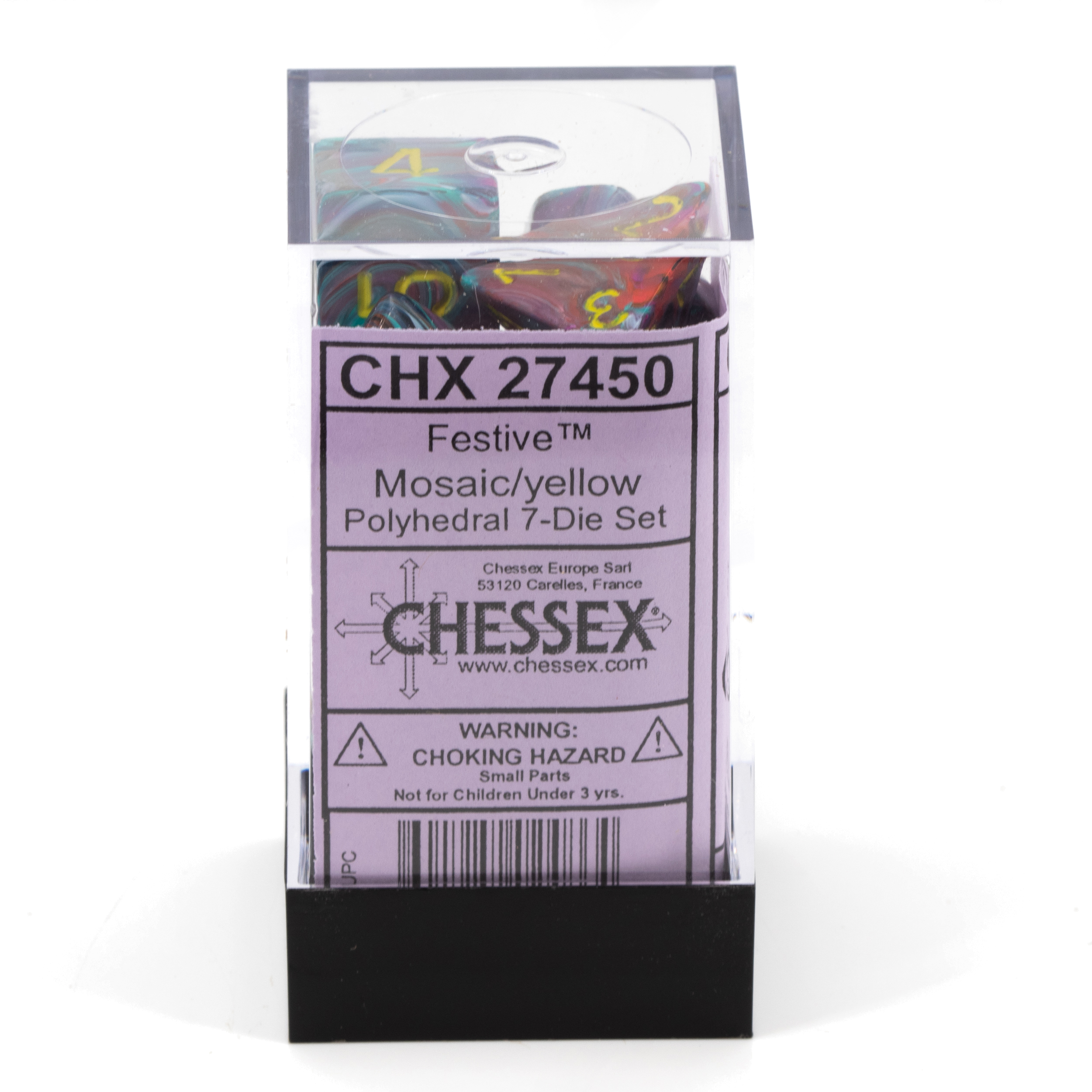 Festive® Polyhedral Mosaik™ / gelb 7-Würfel Set
