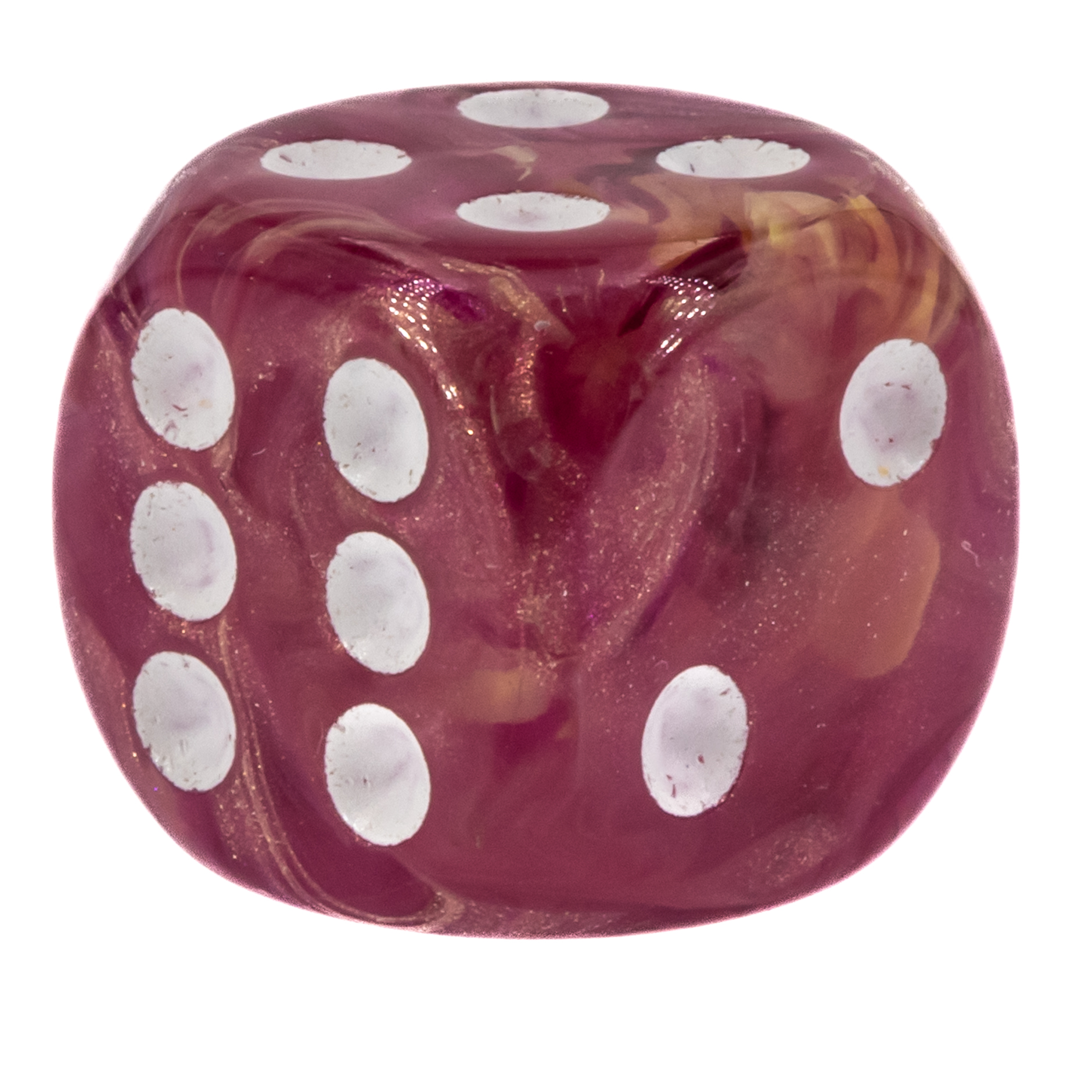 16mm Würfel in ametist / weiß Marmor