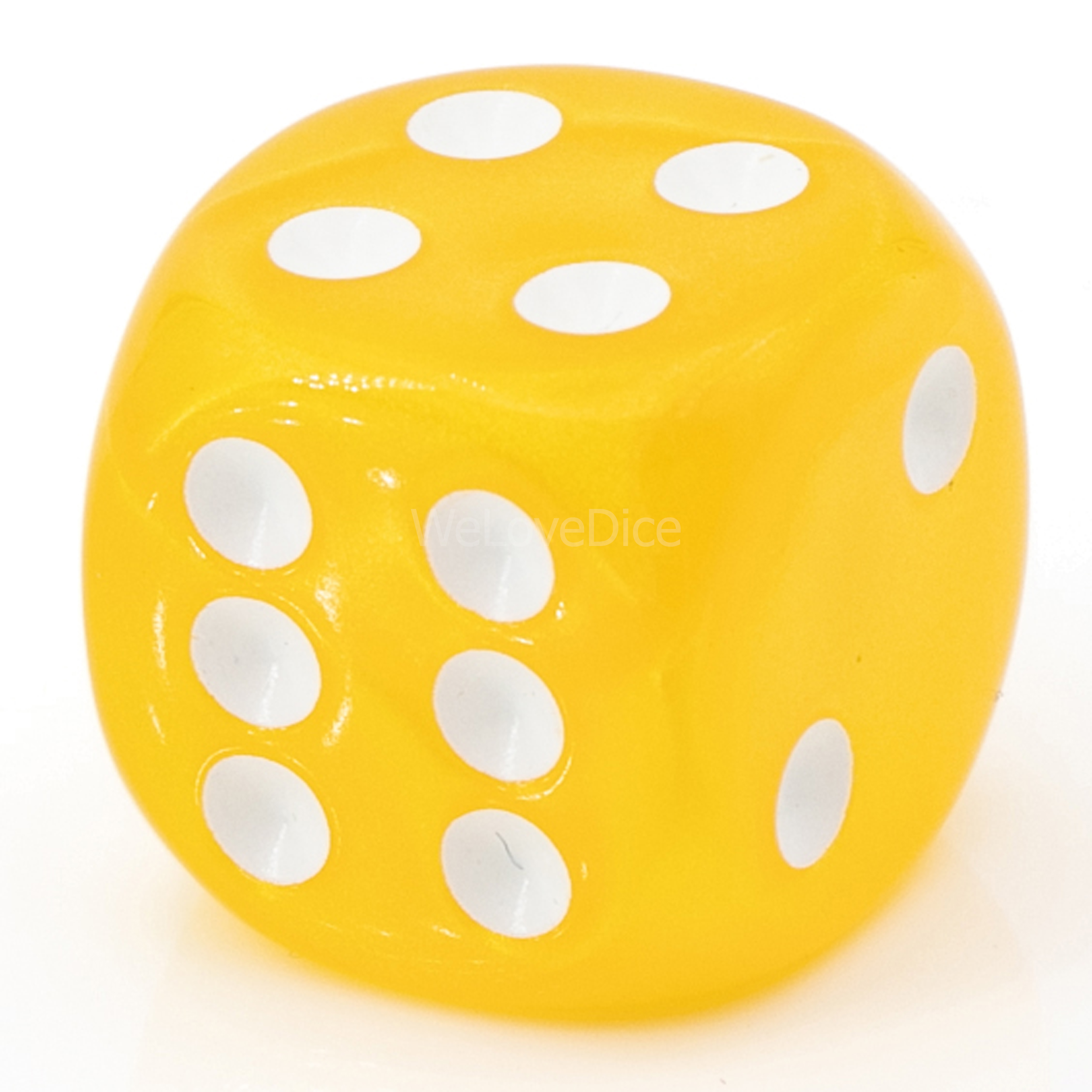 20mm Würfel in gelb / weiß Seide