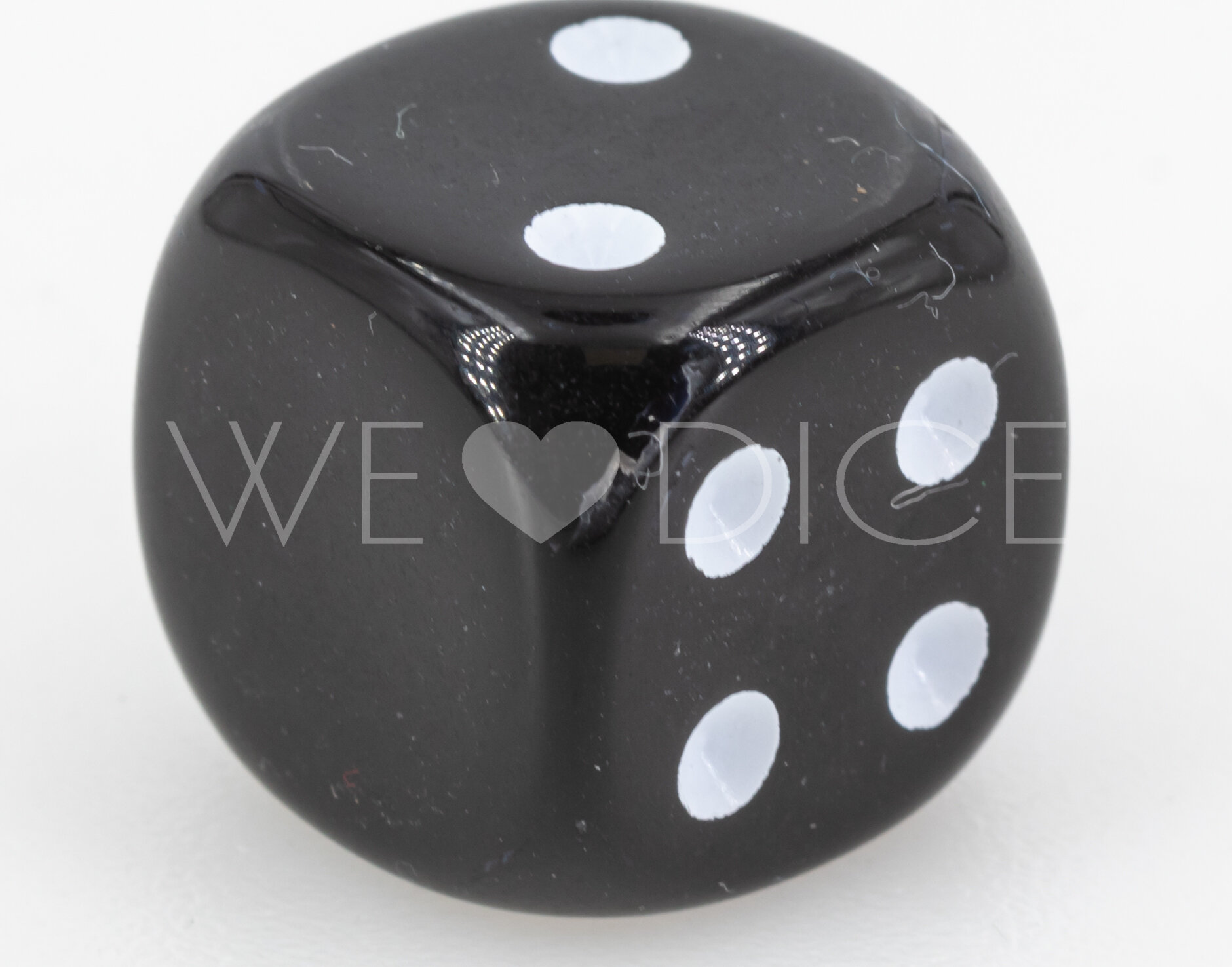 16mm Würfel in schwarz Satt ohne "1"