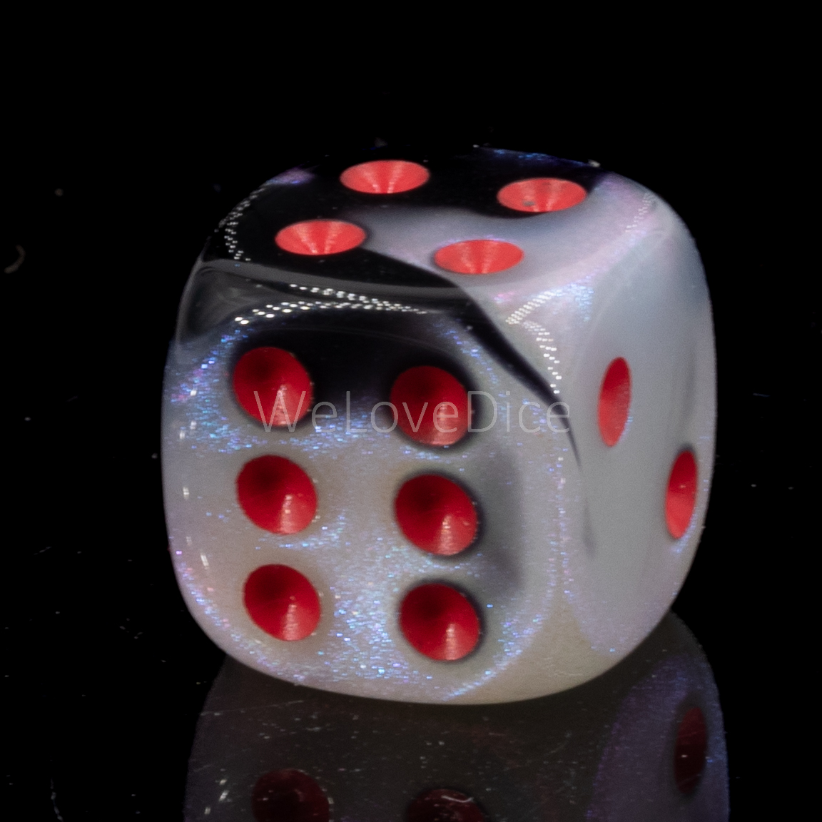 12mm Würfel in schwarz weiß / rot 2-Ton
