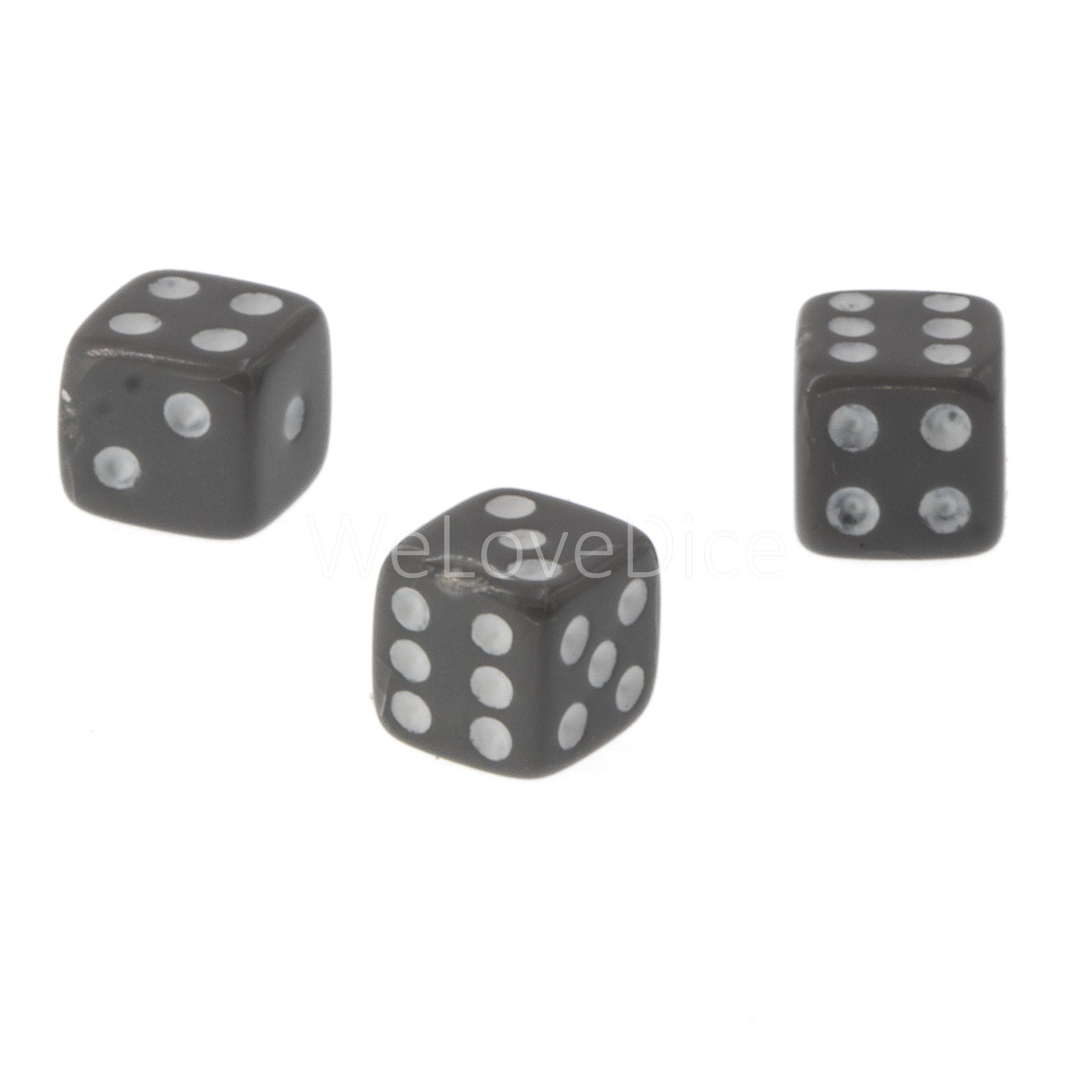 5mm Würfel in grau /  weiß Satt