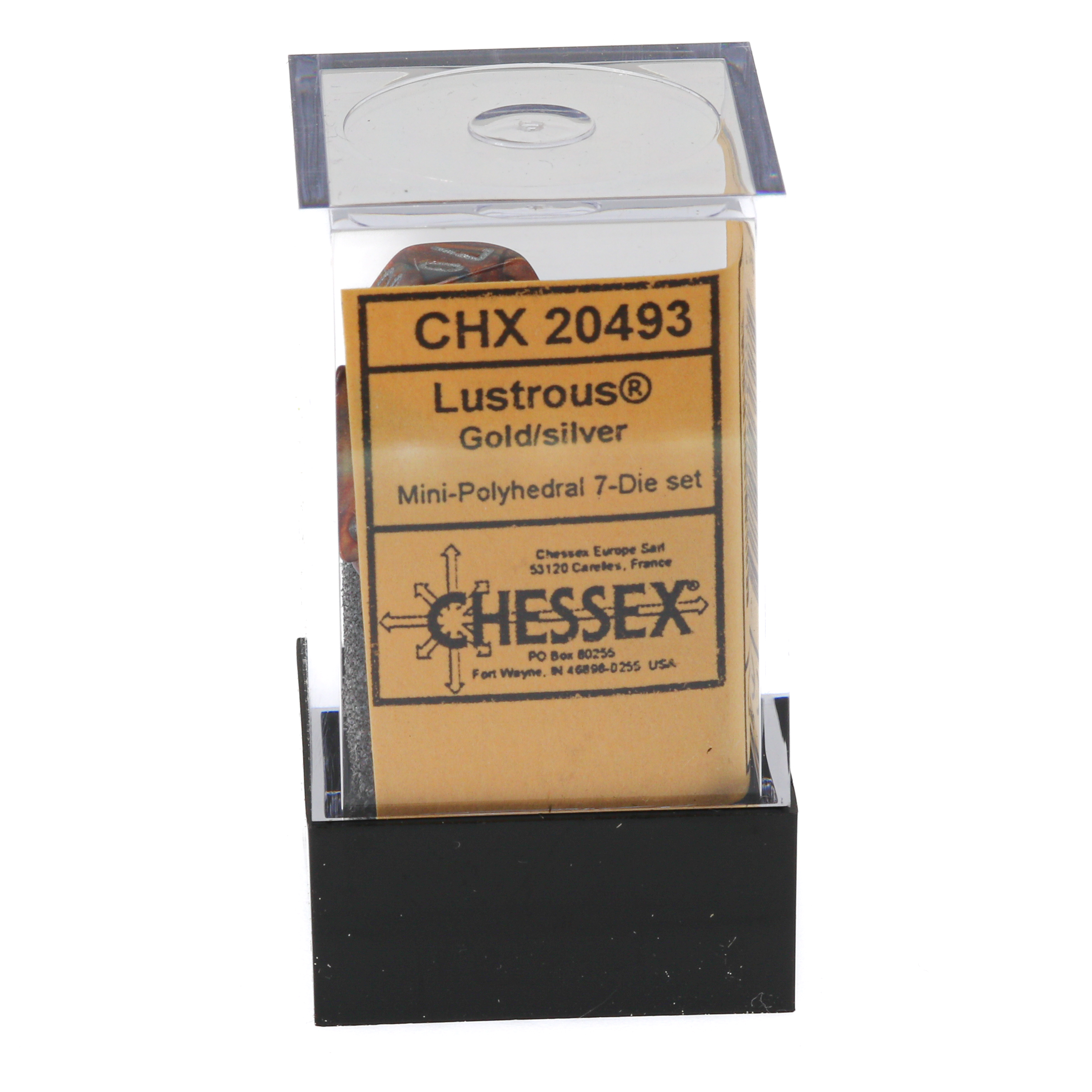 Mini-hedral Lustrous  Polyhedral Gold / silber 7-Würfel Set