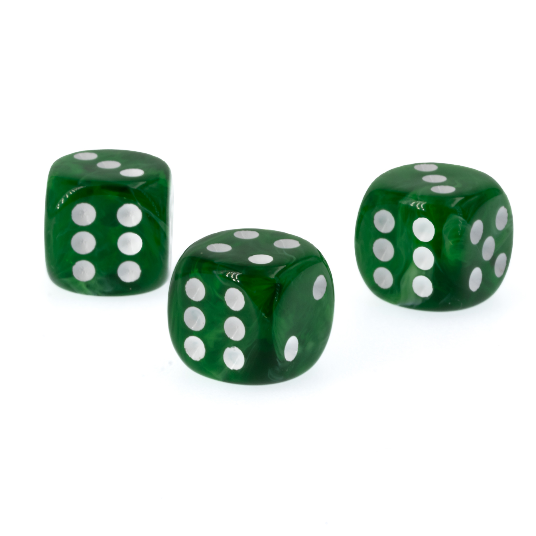 14mm Würfel in grün / marmor Marmor