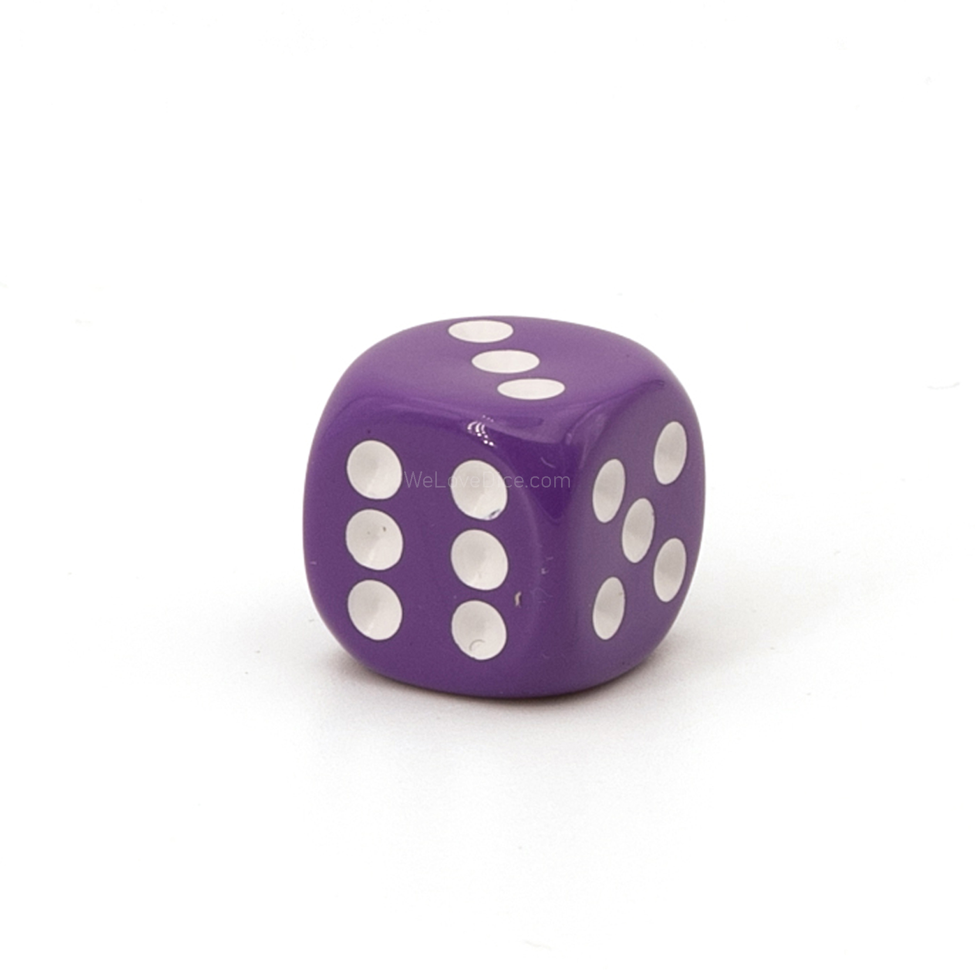 12mm Würfel in lila / weiß Satt