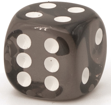 10mm Würfel in grau / weiß Transparent