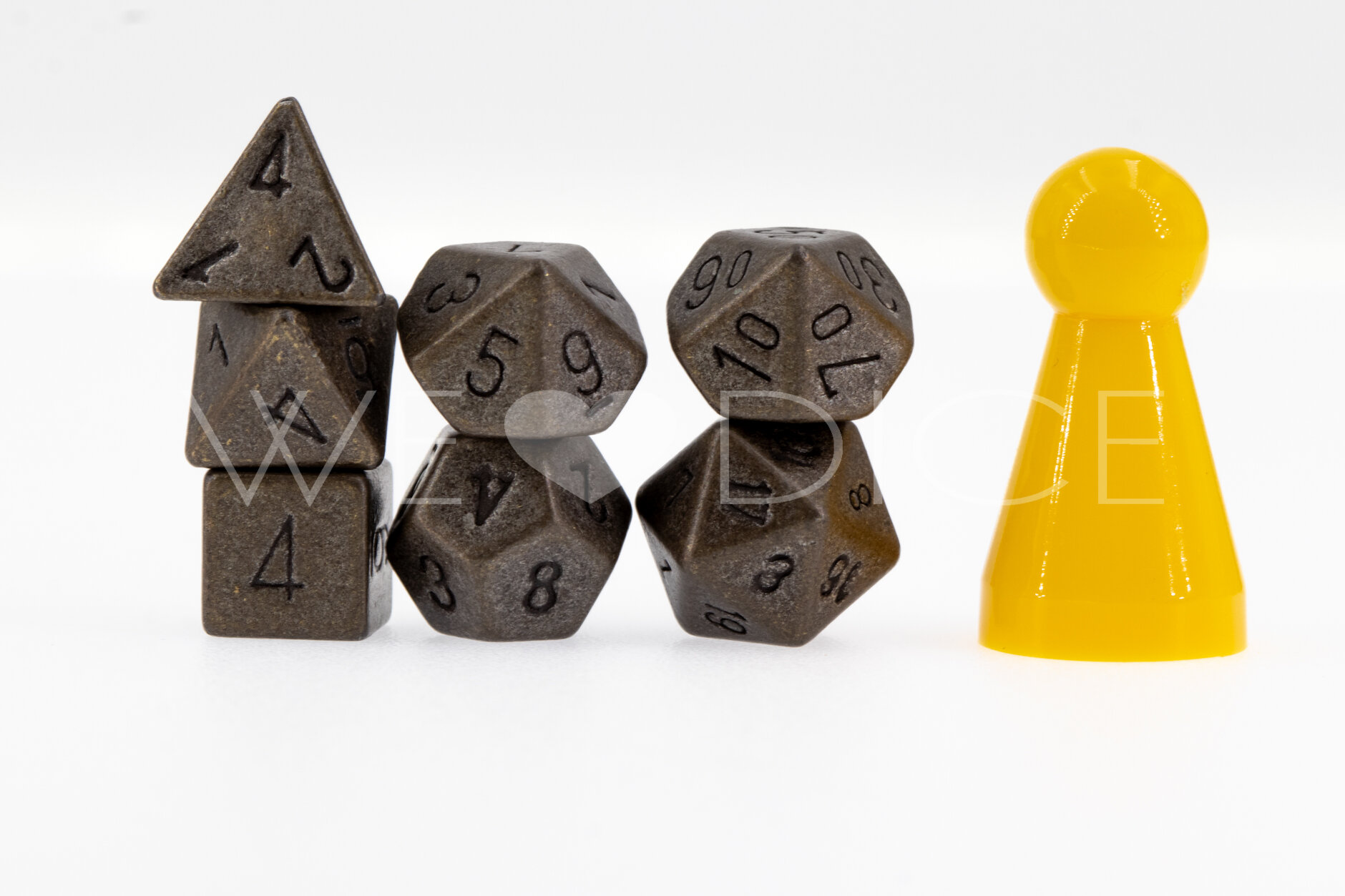 Mini Metallwürfel - Stahl - 7 Teile Set