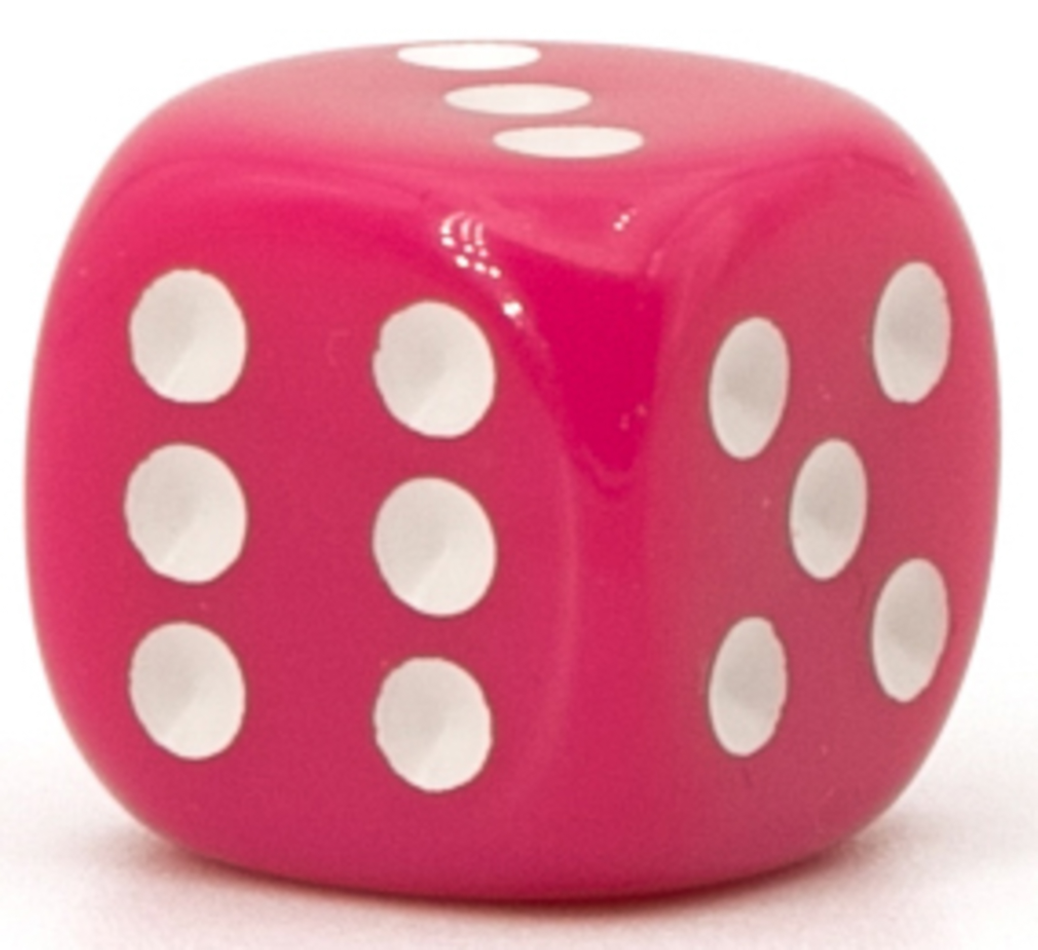 50mm Würfel in rosa / weiß Satt