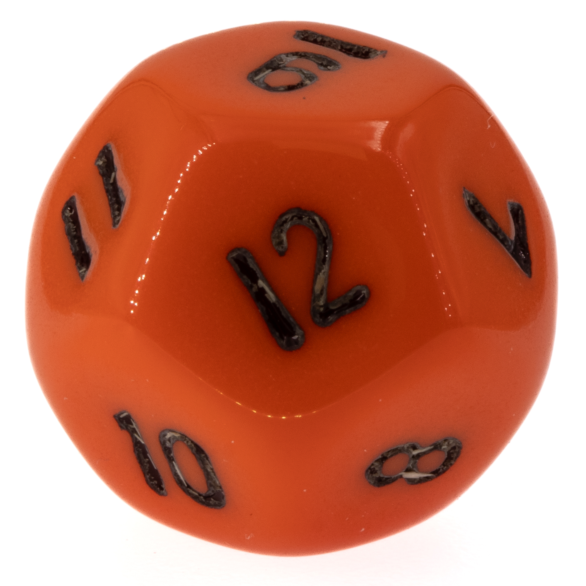 W12 Würfel in orange / schwarz Satt