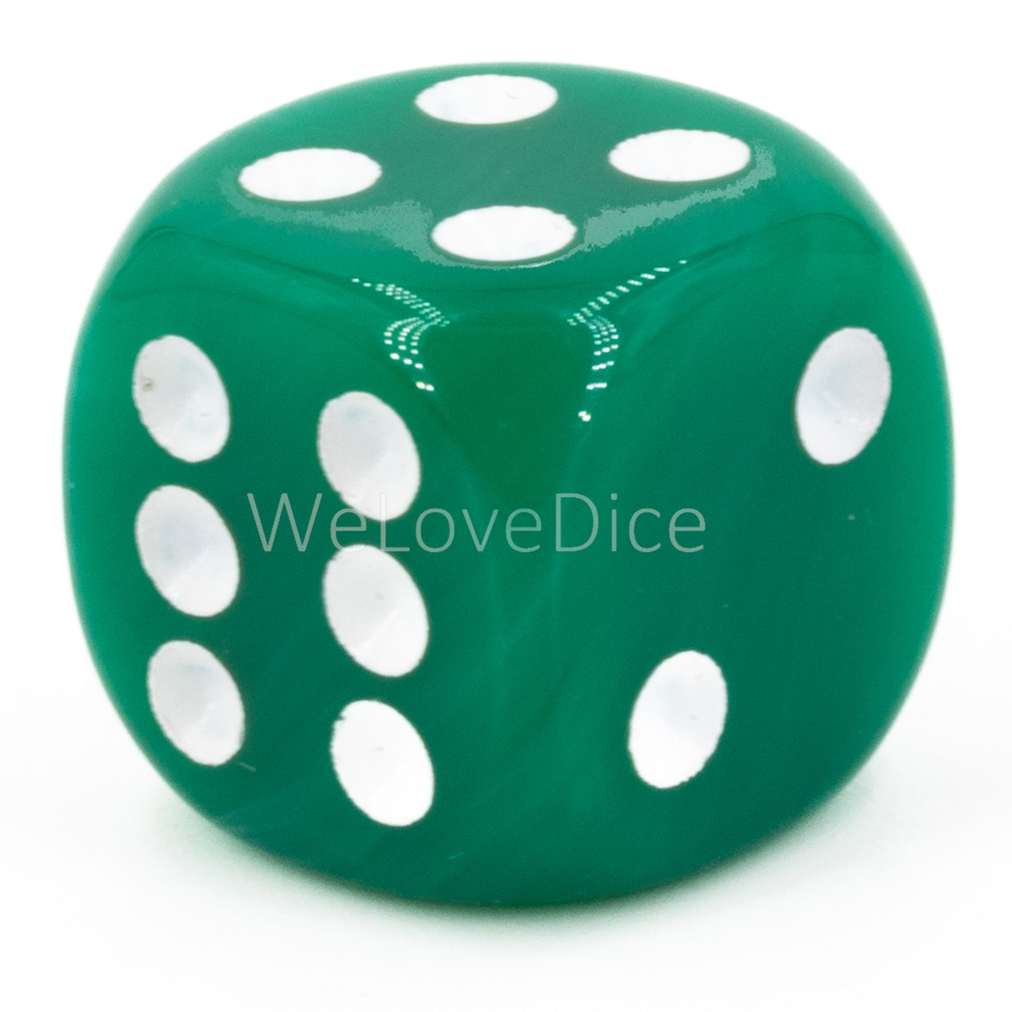 25mm Würfel in grün / weiß Marmor