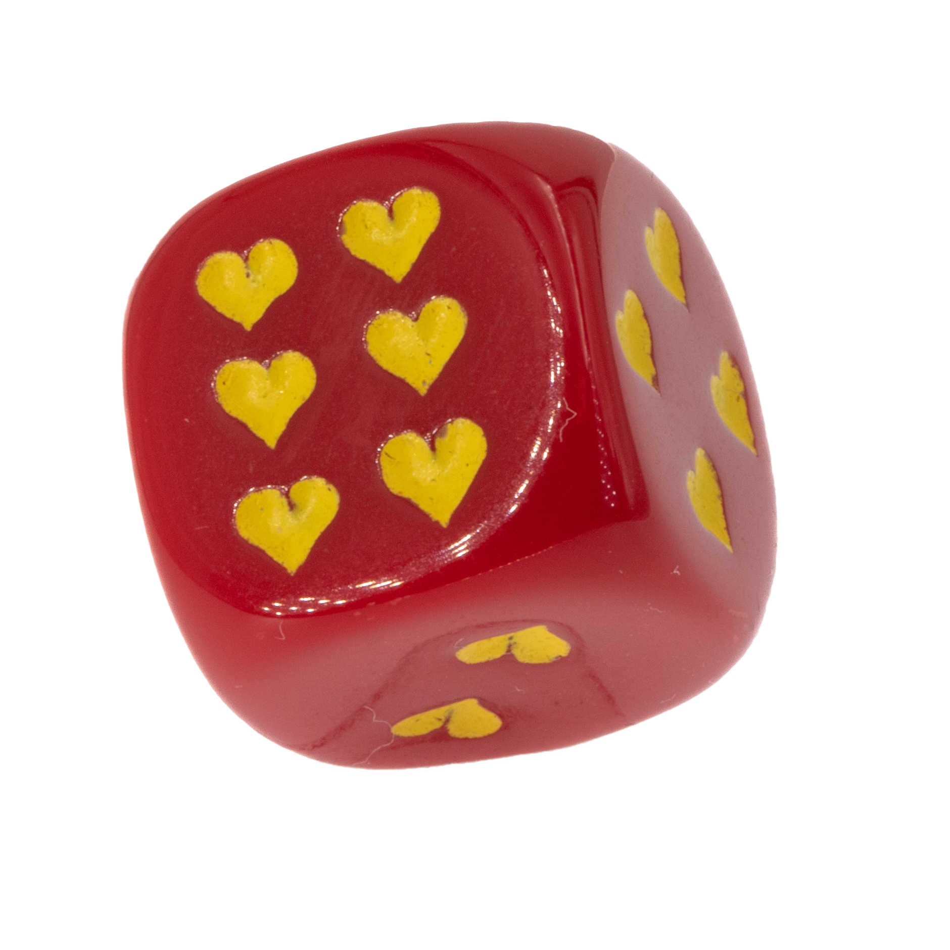 Herz Würfel in rot / gelb Satt