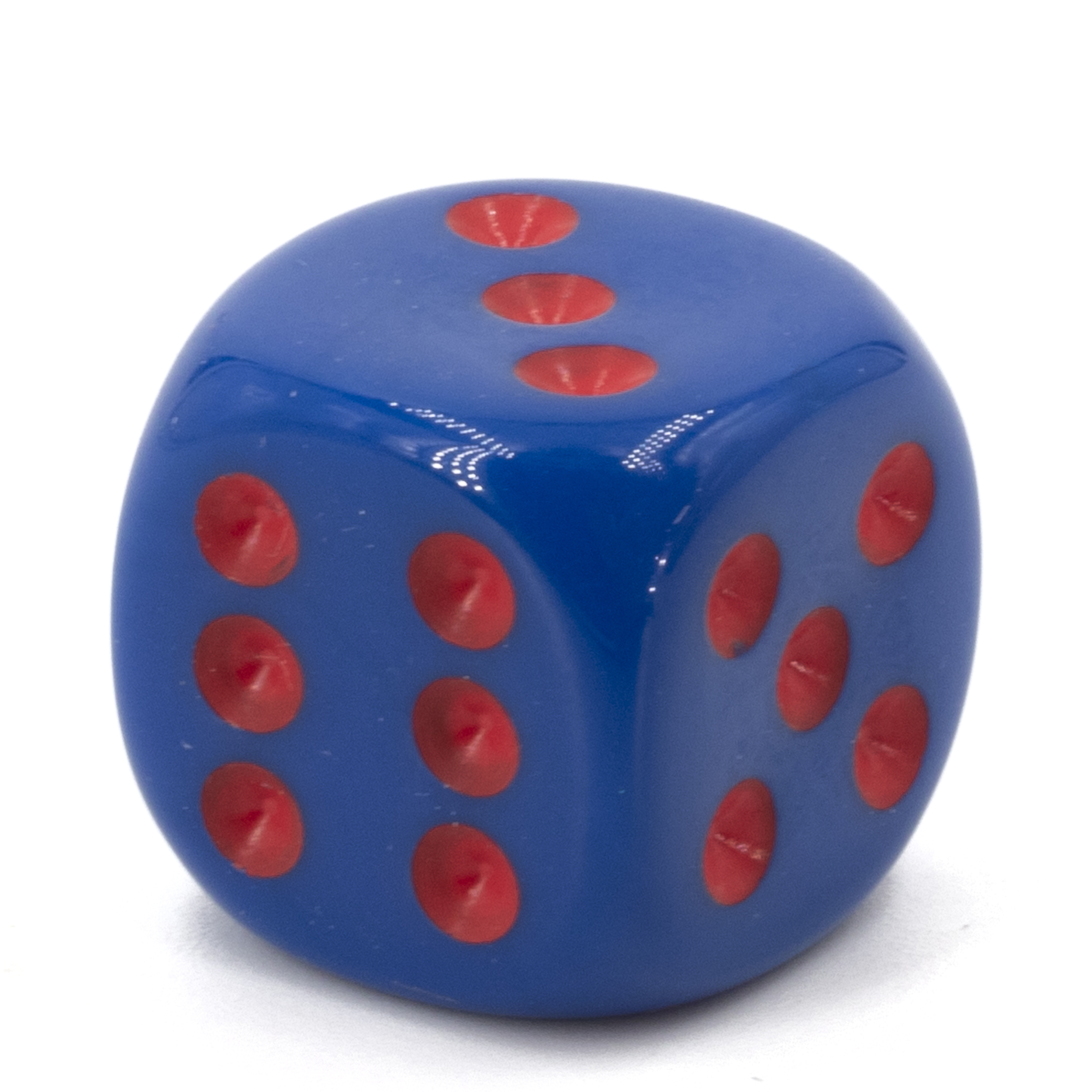 30mm Würfel in dunkelblau / rot Satt