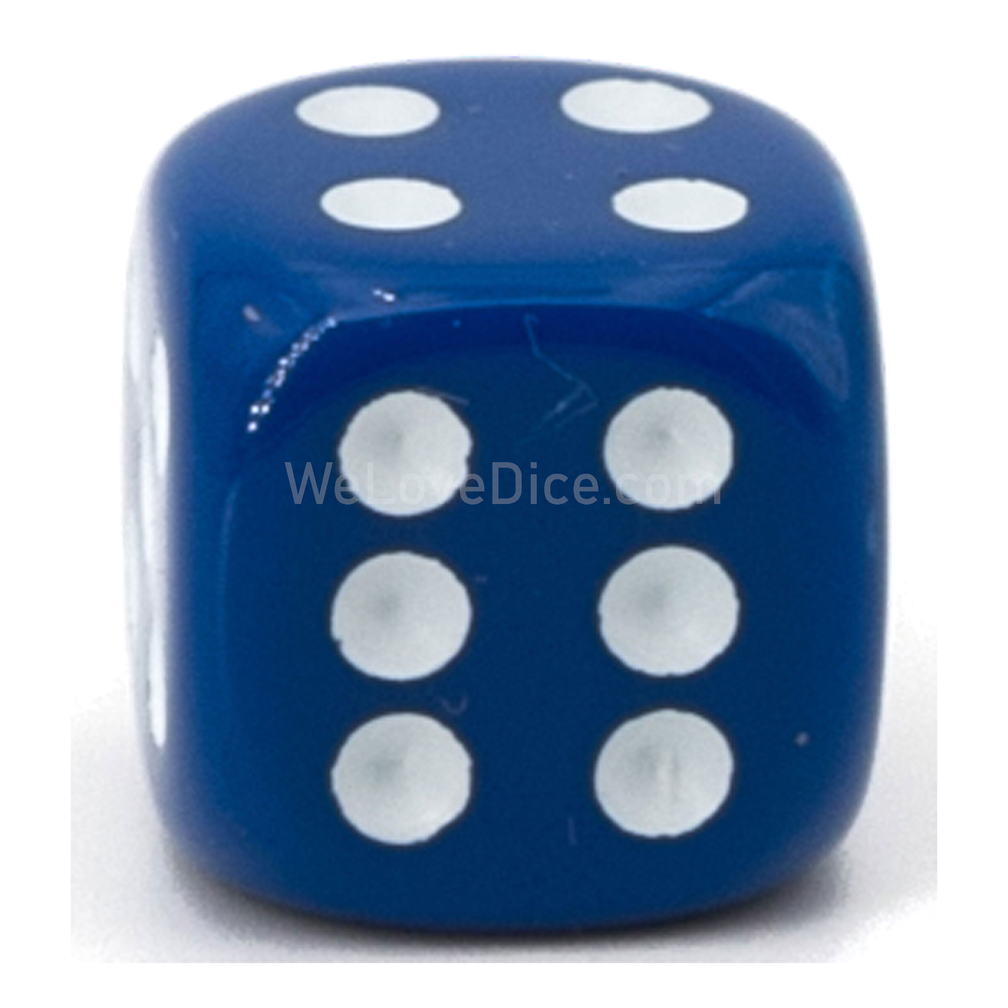 25mm Würfel in dunkelblau / weiß Satt