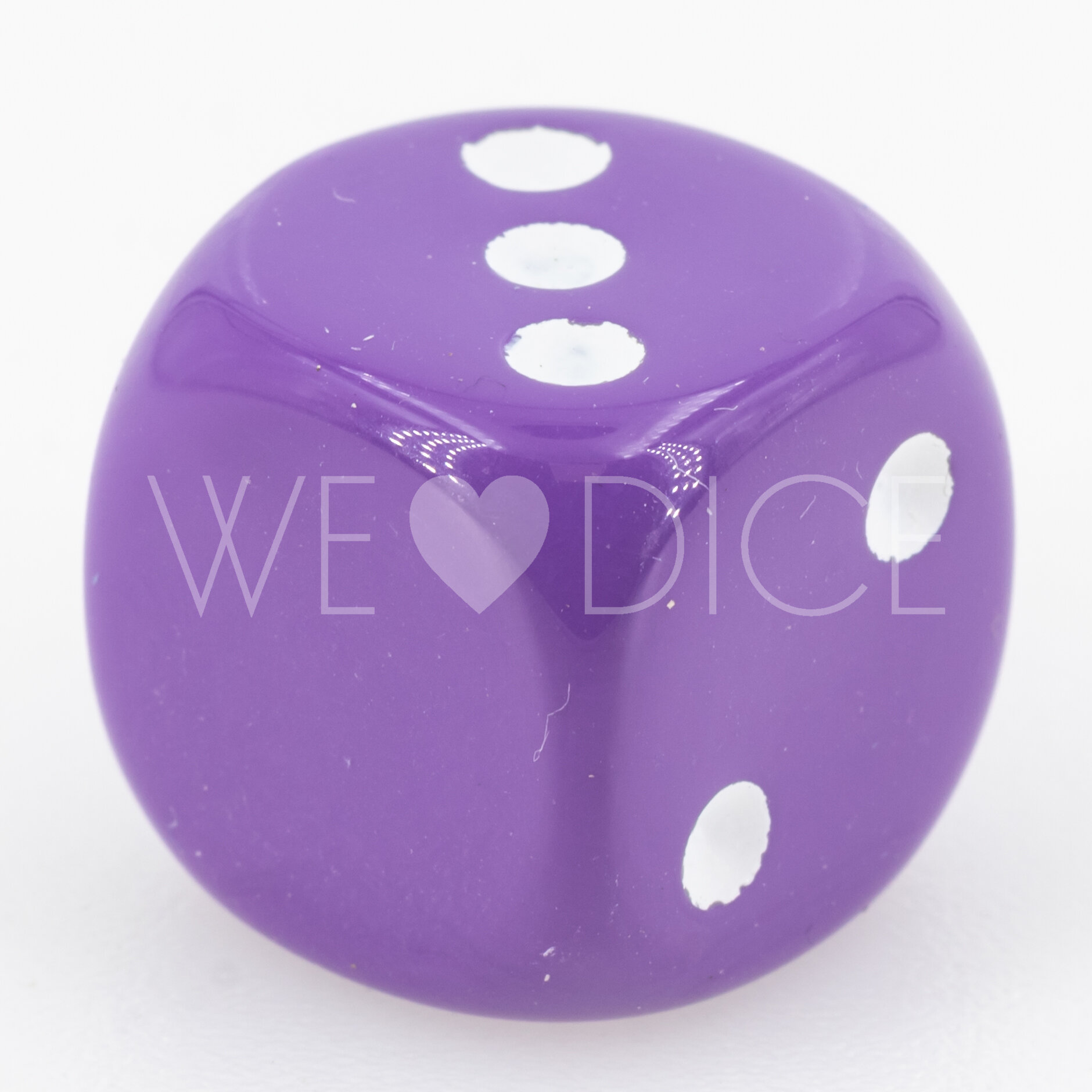 16mm Würfel in lila / weiß Satt ohne "1"