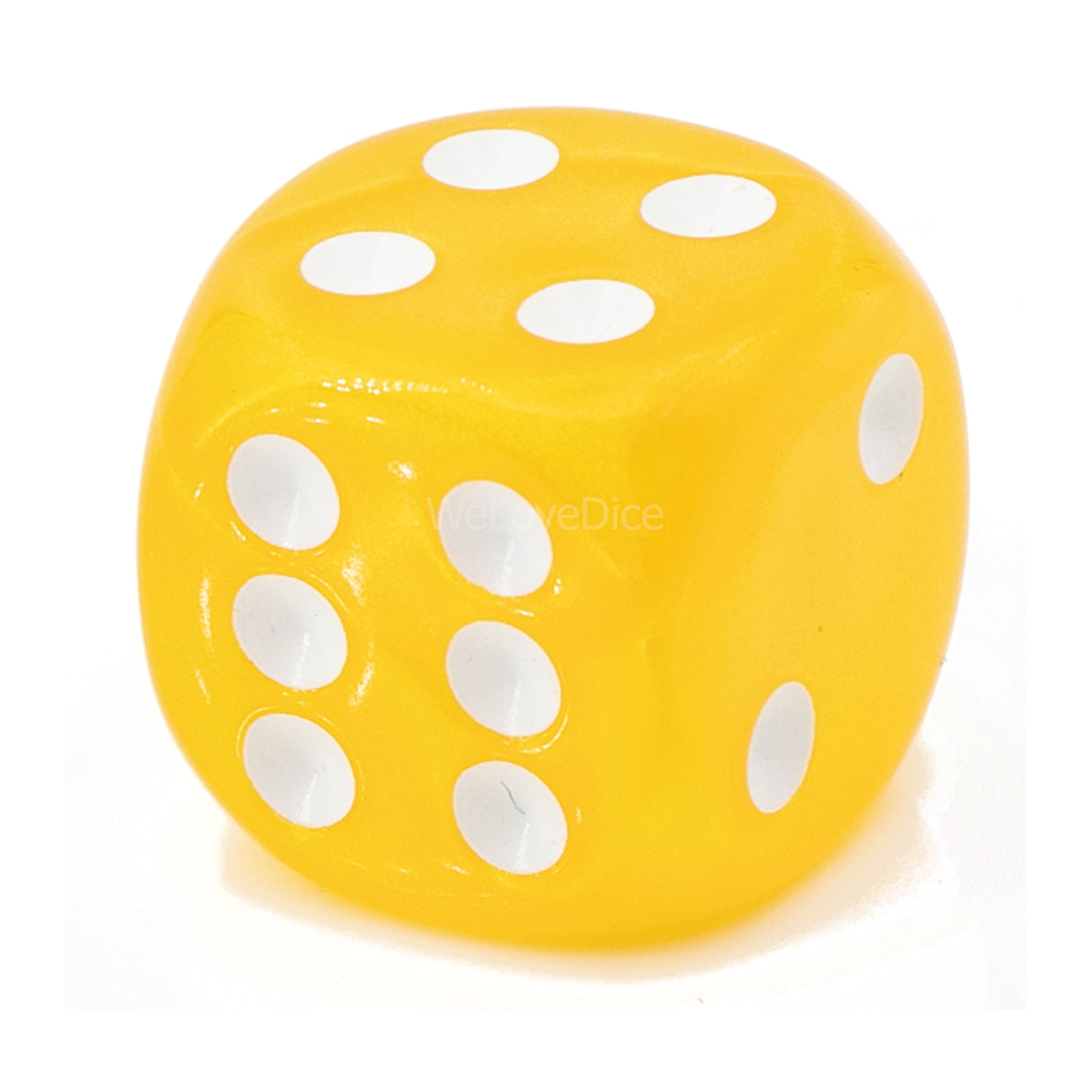 35mm Würfel in gelb / weiß Seide