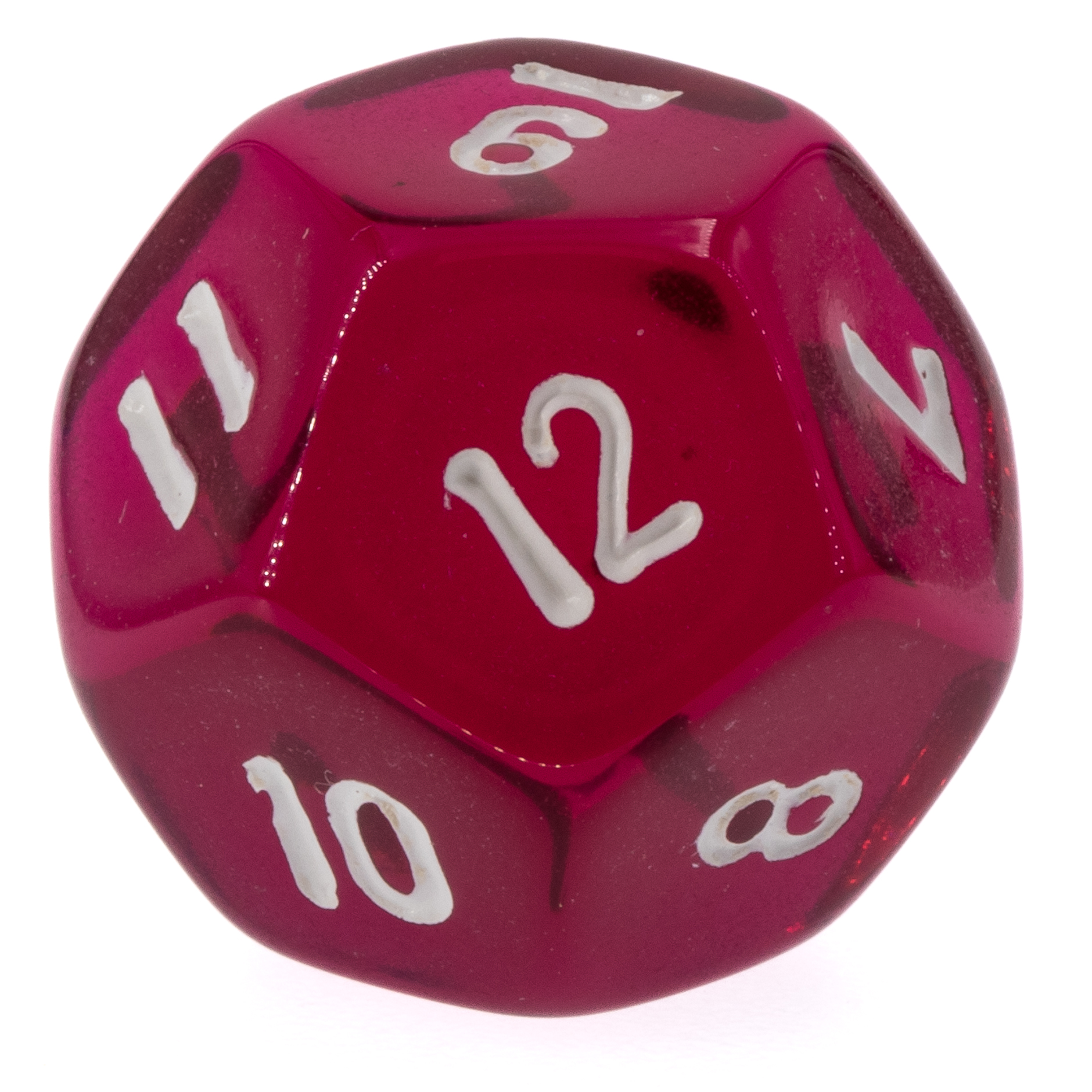 W12 Würfel in himmber sorbet / Weiß Transparent