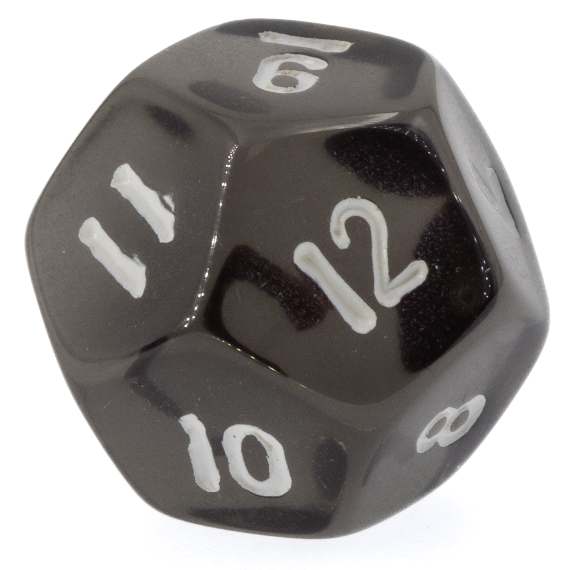 W12 Würfel in grau / weiß Transparent