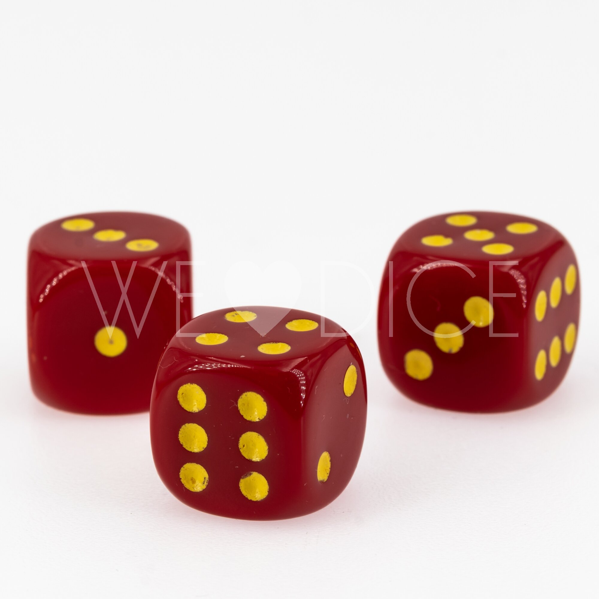 16mm Würfel in rot / gelb Satt