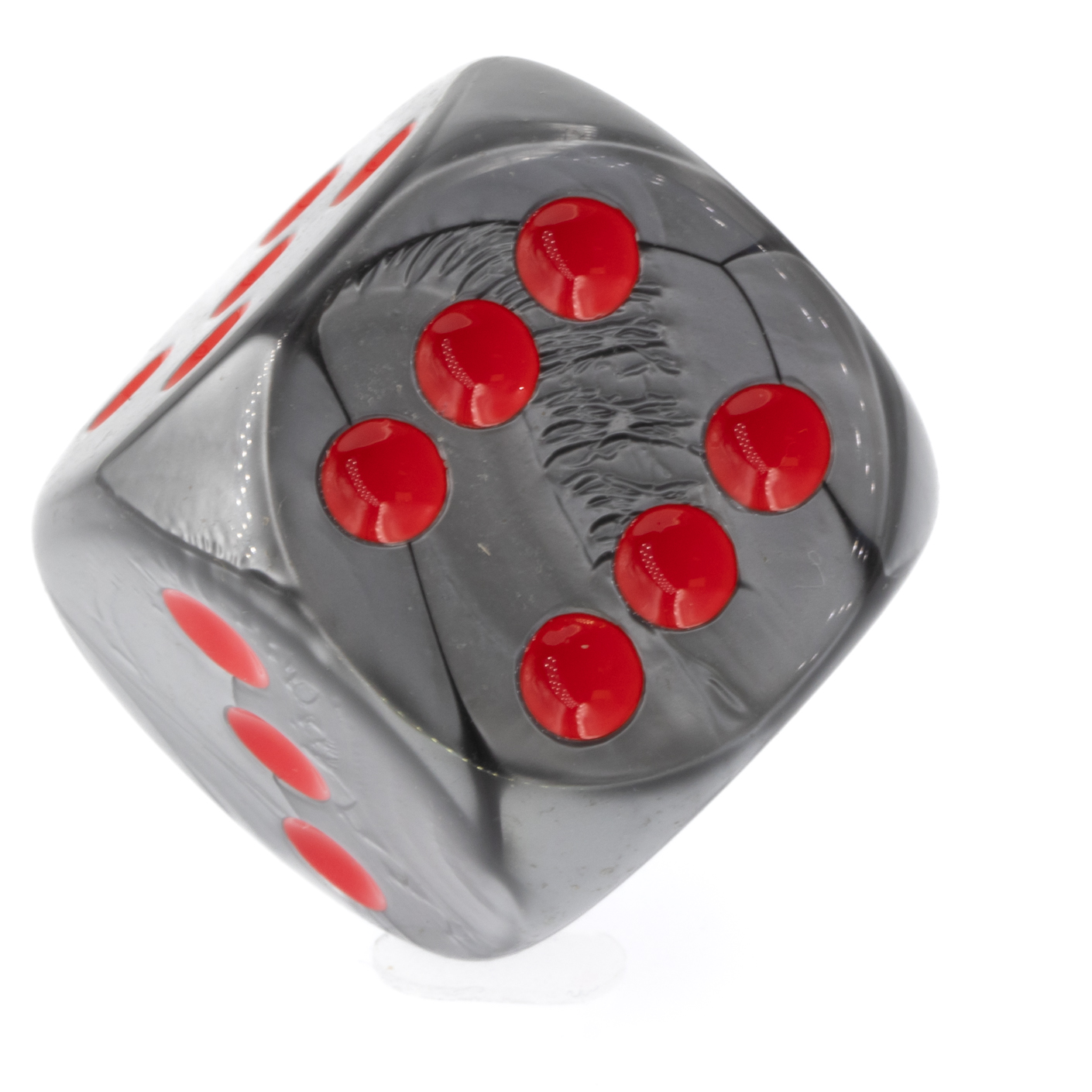 35mm Würfel in grau / rot Seide