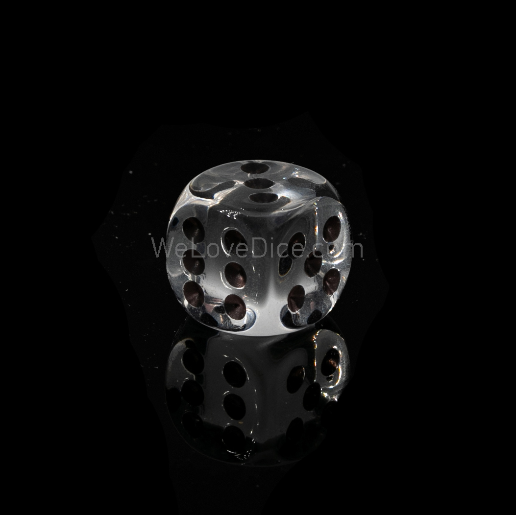 10mm Würfel in glasklar transparent / schwarz Transparent