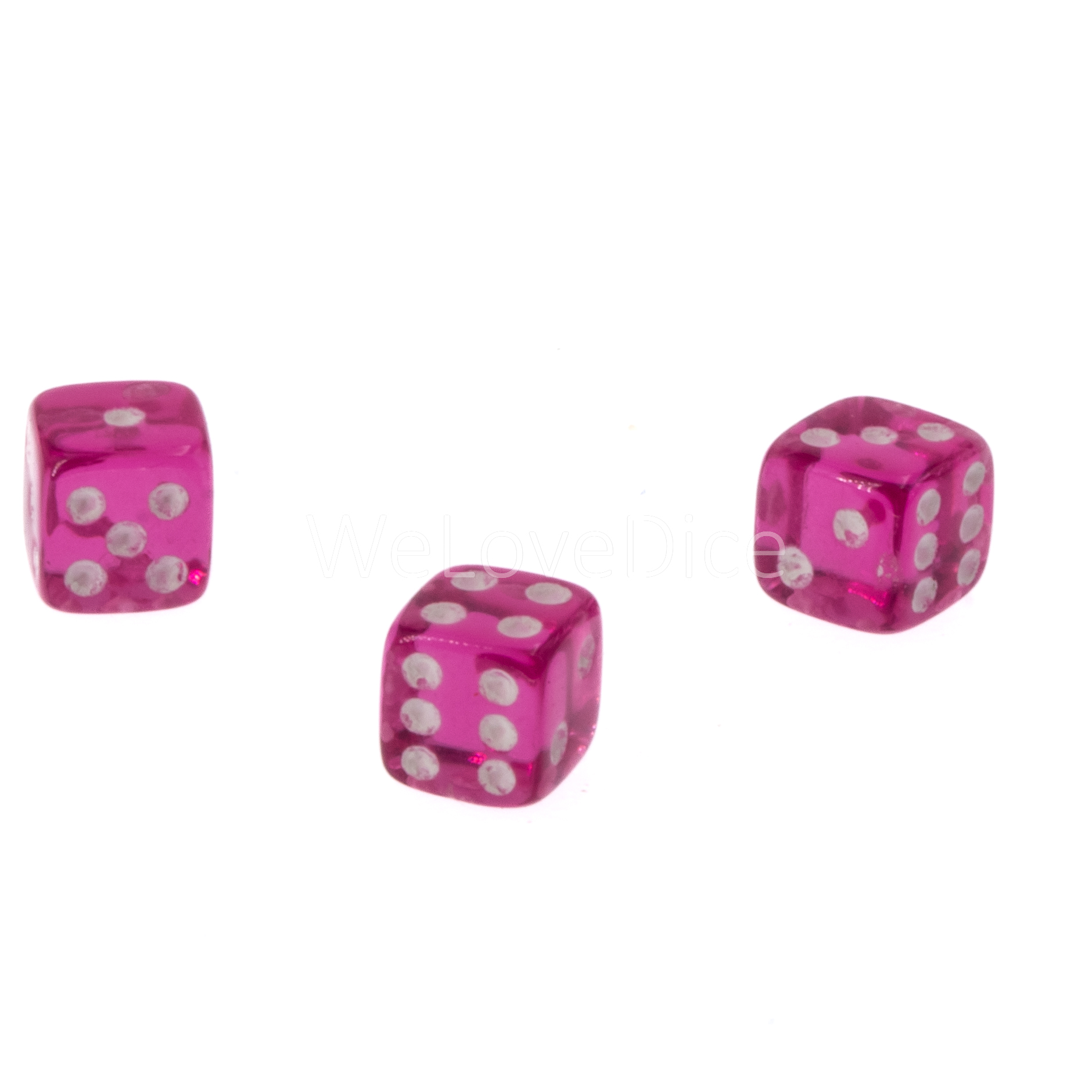 5mm Würfel in himmber sorbet / Weiß Transparent