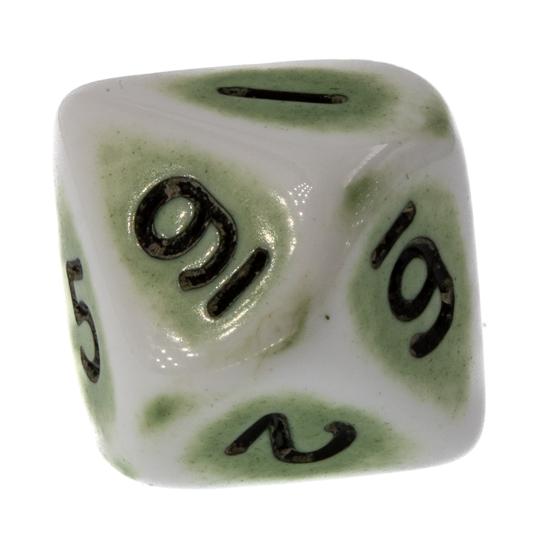 W10 Würfel in grün / black Satt