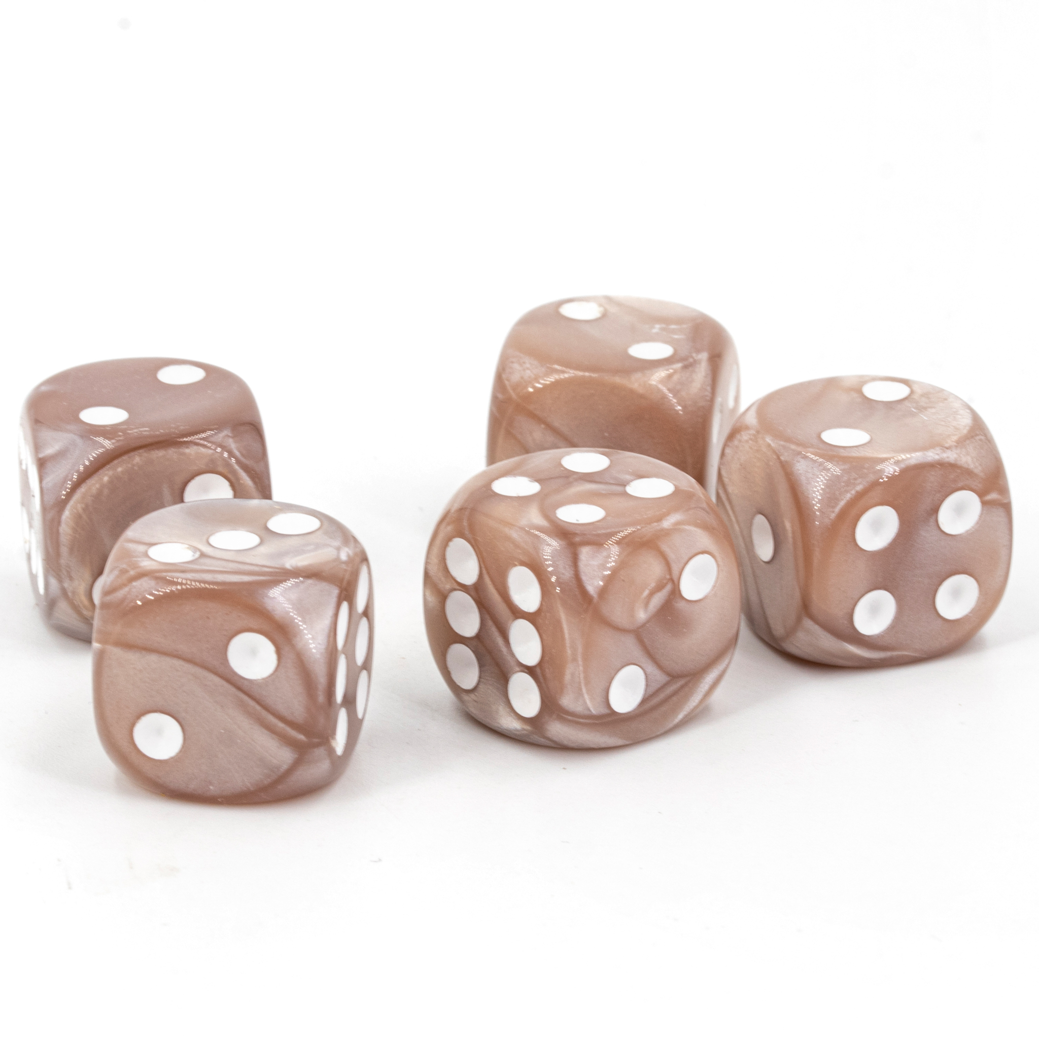 16mm Würfel in beige / weiß Seide