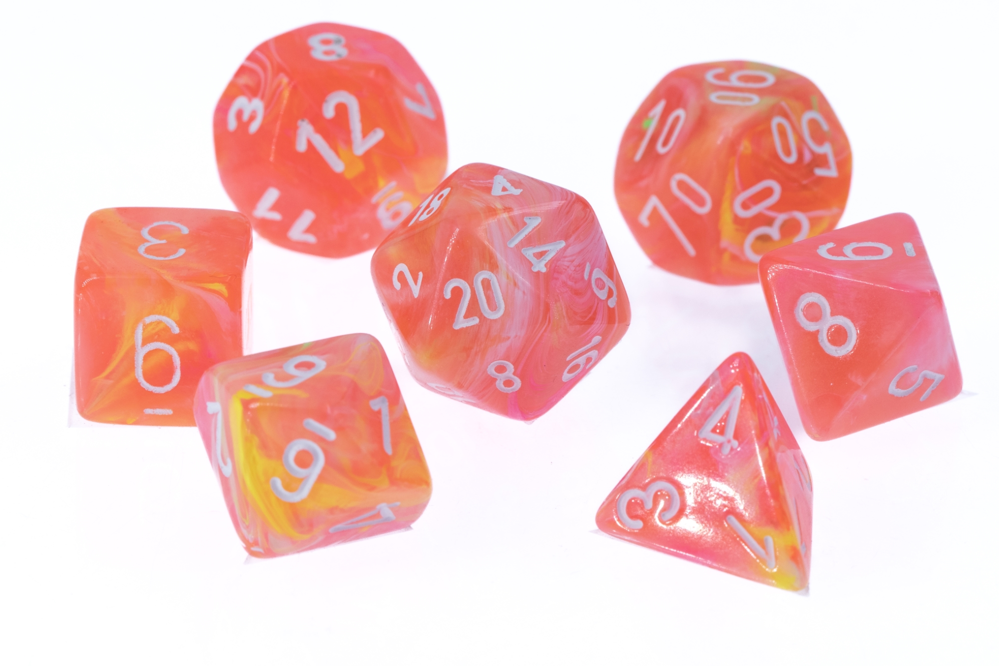 Festive® Polyhedral Dahlie / weiß 7-Würfel Set