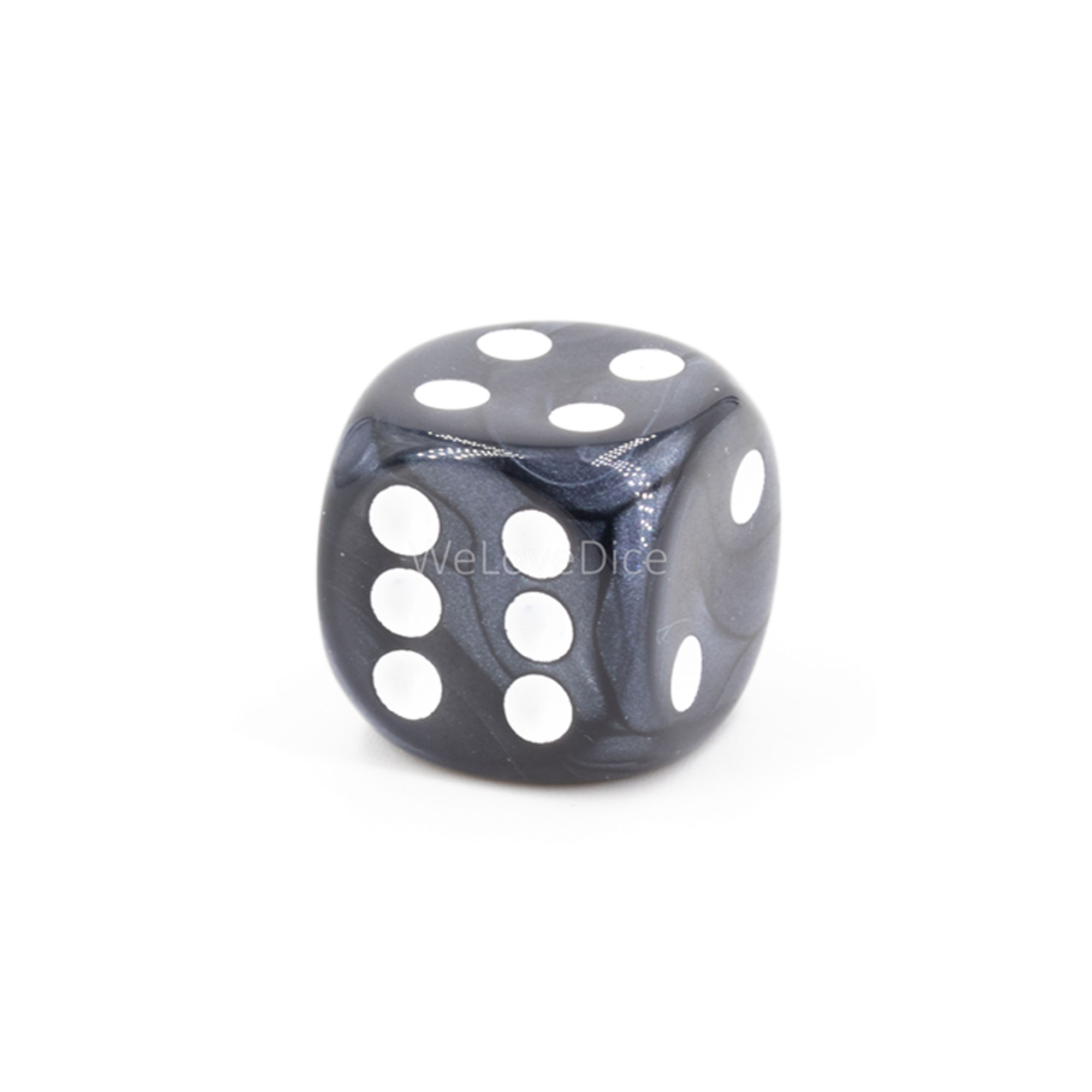 12mm Würfel in anthrazit / weiß Seide