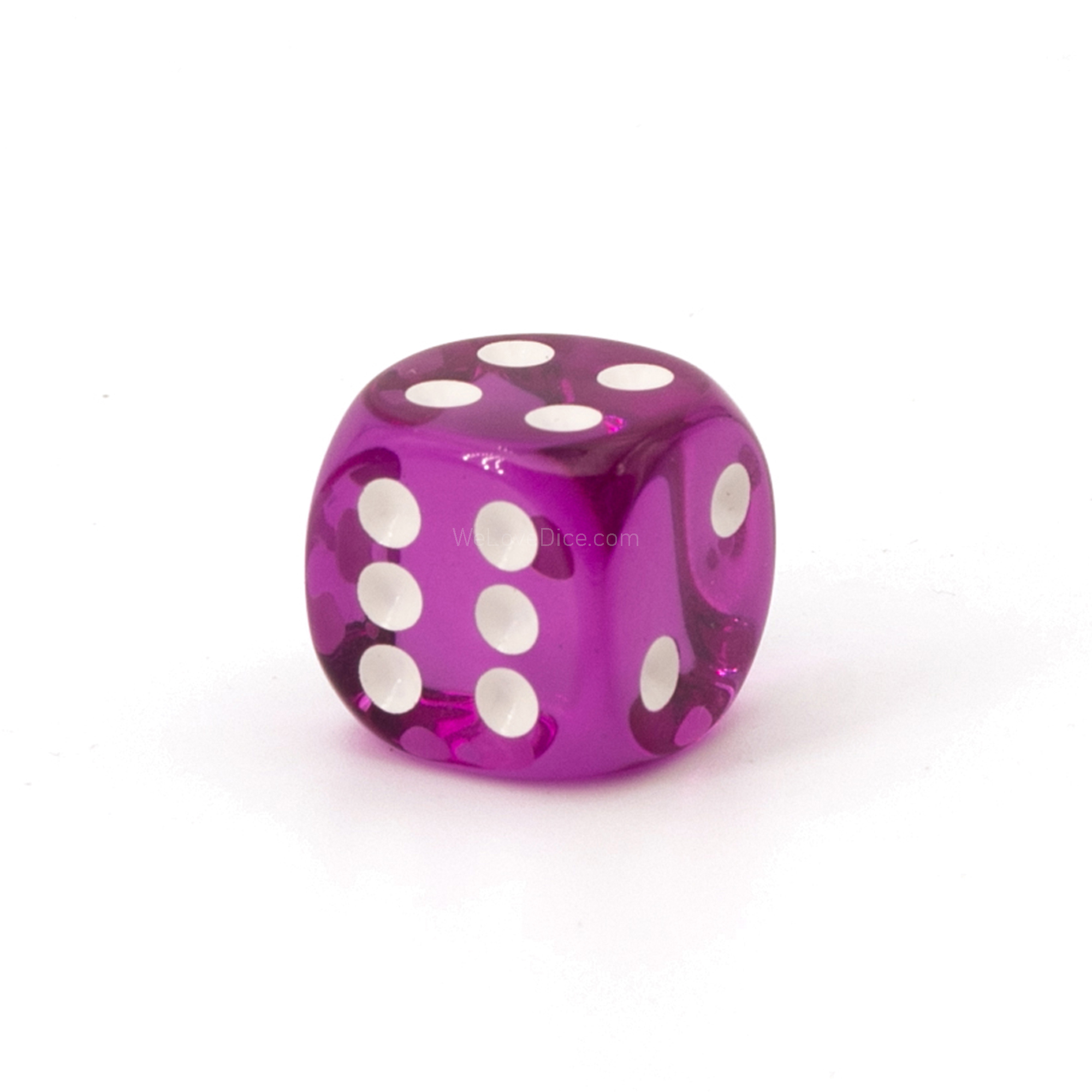 12mm Würfel in flieder / weiß Transparent