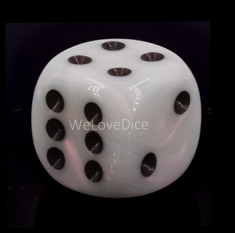 20mm Würfel in weiß / schwarz Seide