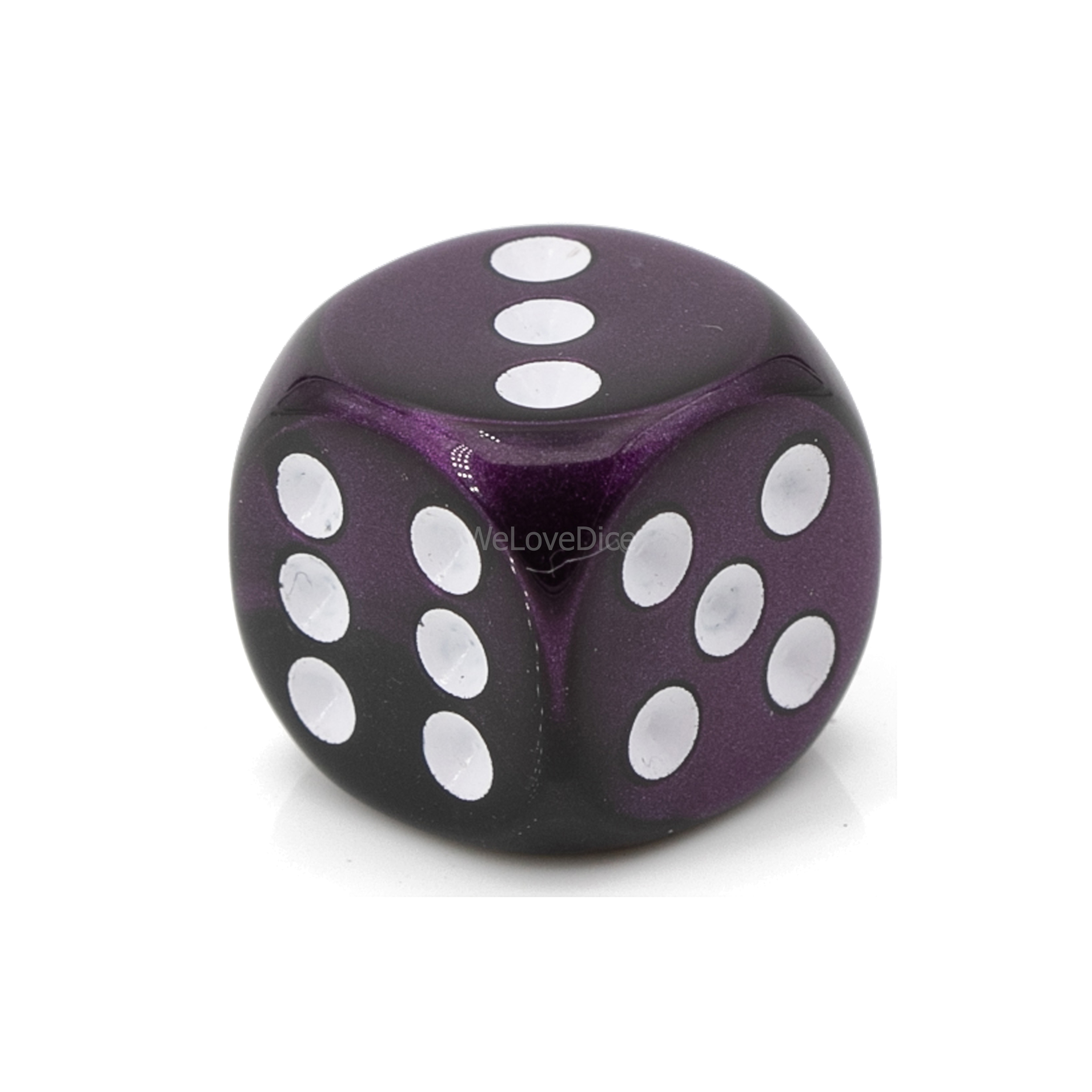 16mm Würfel in lila schwarz / weiß 2-Ton