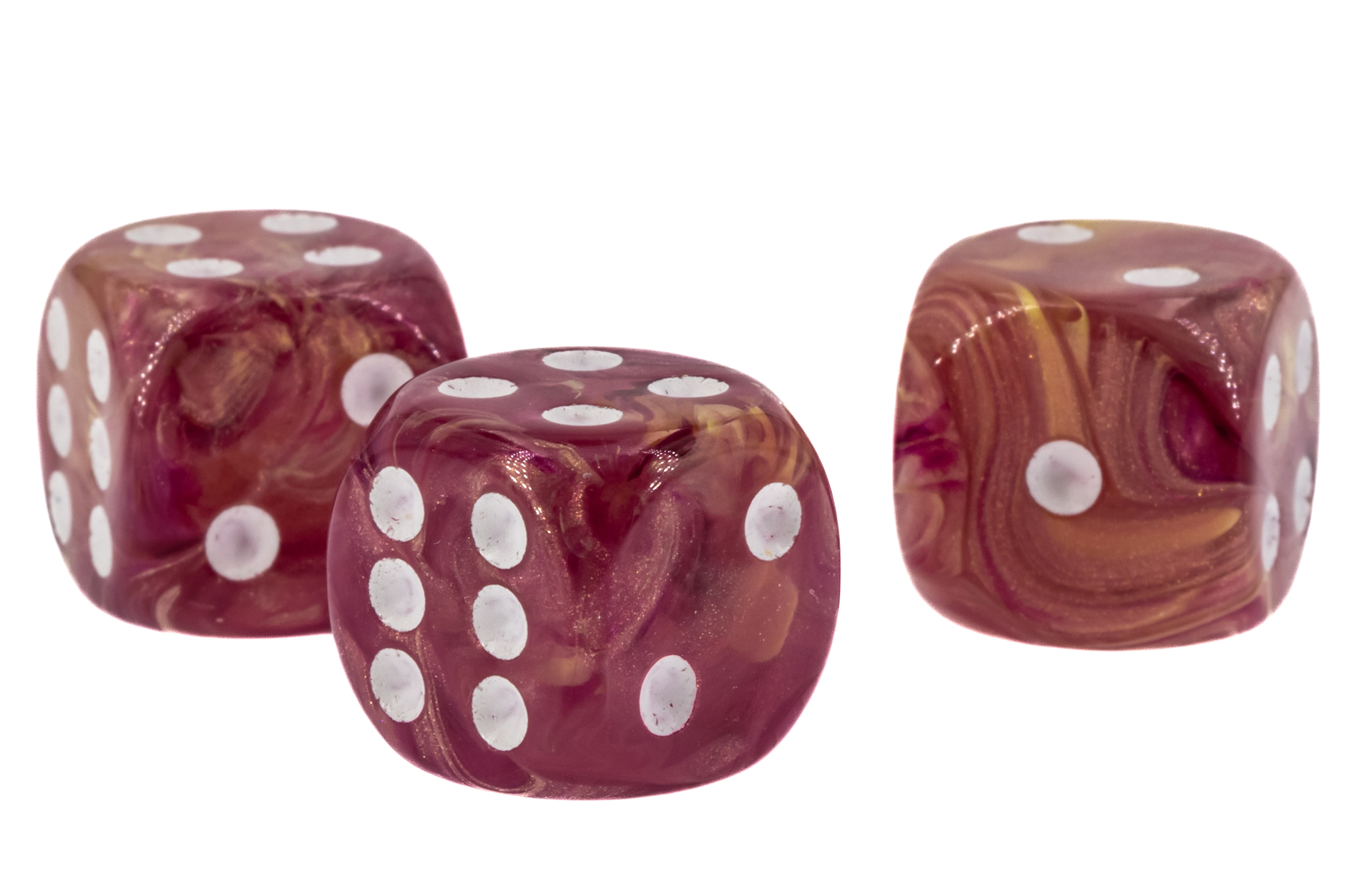 16mm Würfel in ametist / weiß Marmor