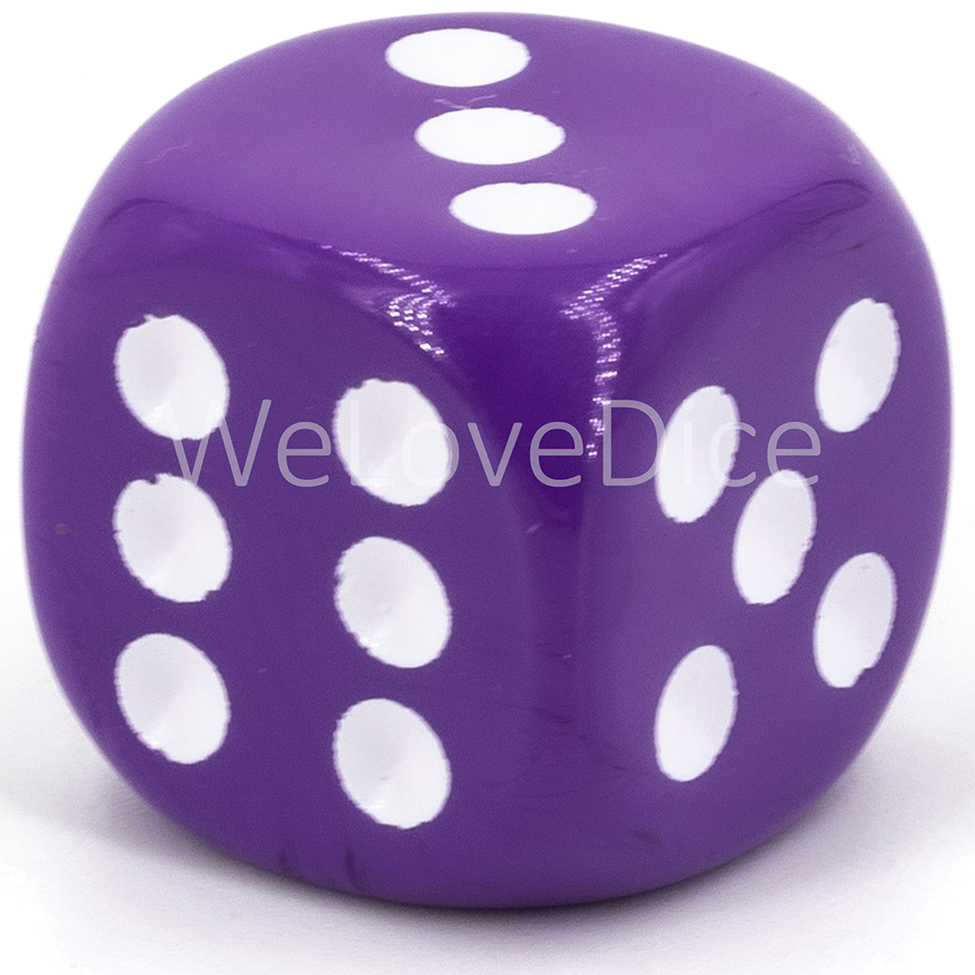50mm Würfel in lila / weiß Satt