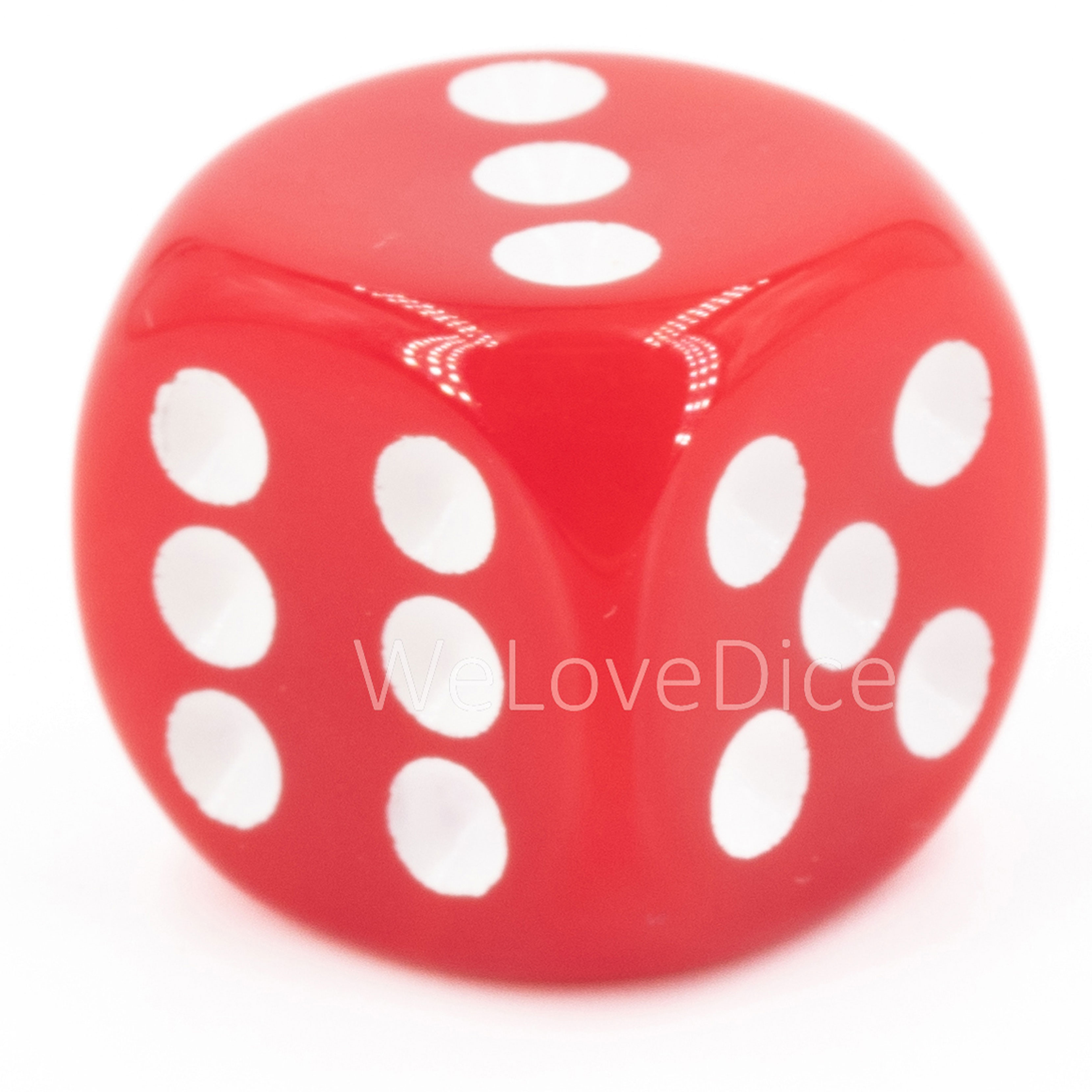 50mm Würfel in rot / weiß Seide