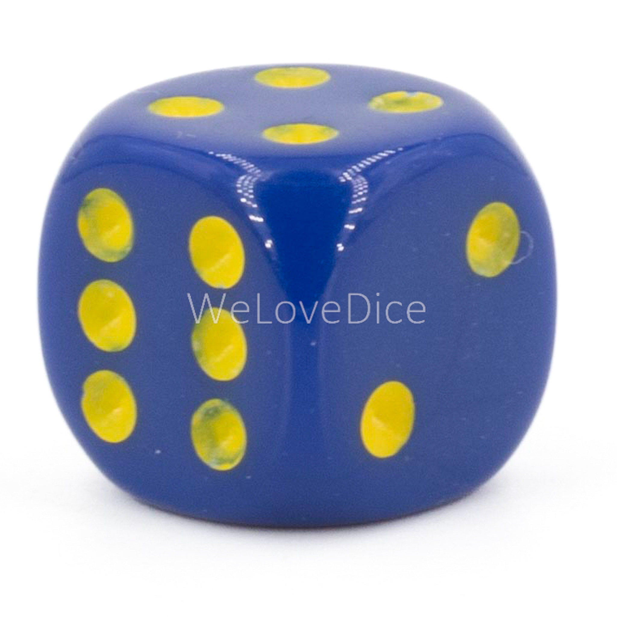 16mm Würfel in blau / gelb Satt